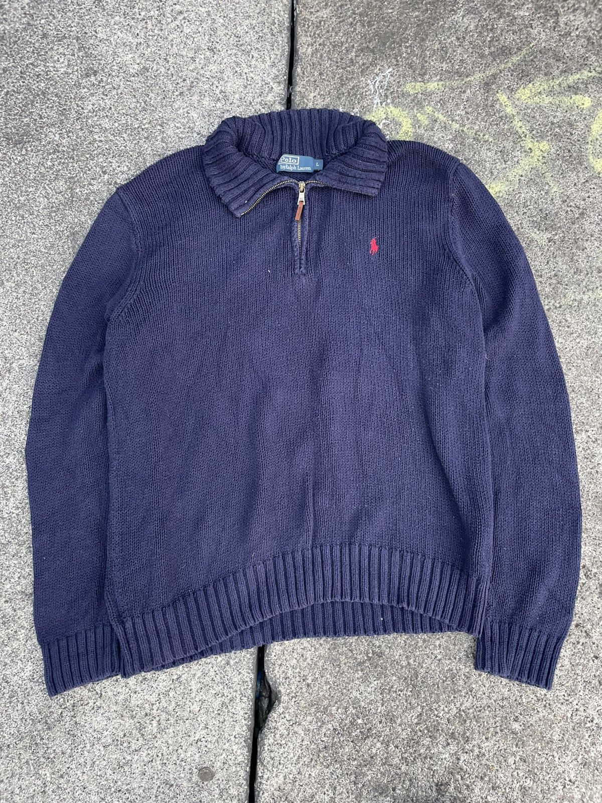 Polo Ralph Lauren Polo Ralph Lauren 1/4 zip sweater knit vintage old ...