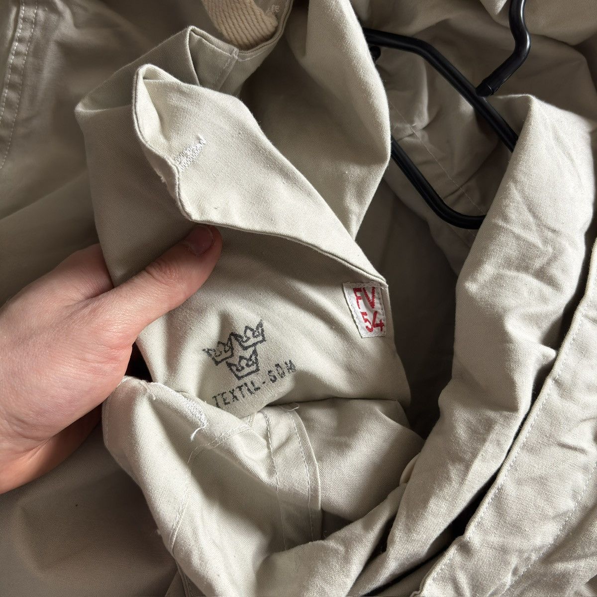 Vintage 1950s/60s rare Swedish Army snow jacket hoodie Size US XXL / EU 58 / 5 - 10 Thumbnail