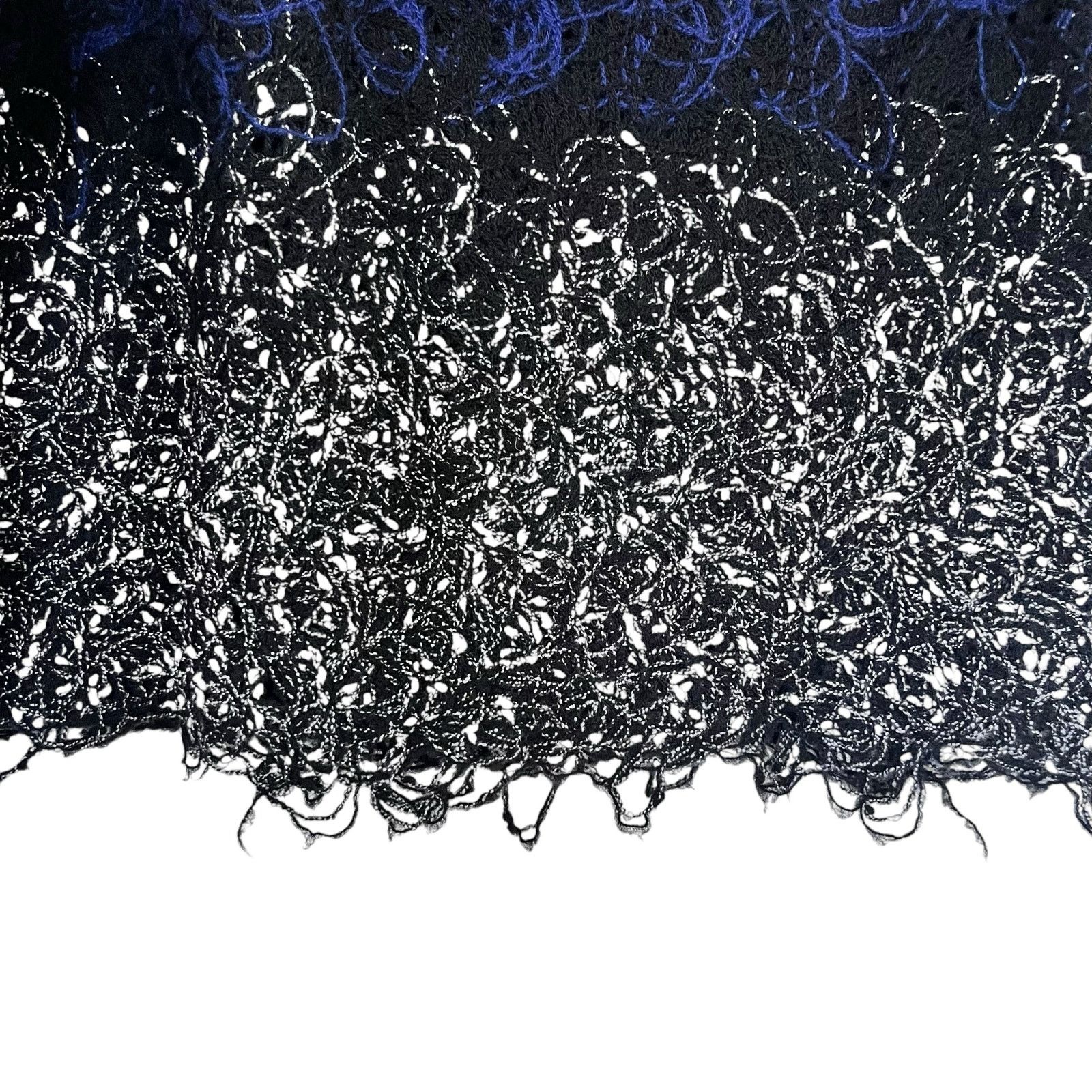 Other PierAntonio Gaspari Blue Black Ombre Embroidered Wool Top Size M / US 6-8 / IT 42-44 - 5 Thumbnail