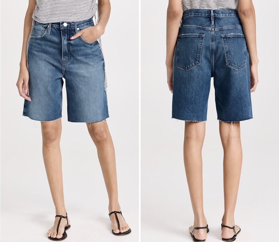 Frame FRAME High Rise Bermuda Denim Jean Shorts Del Amo ( 26 ) Size 26" / US 2 / IT 38 - 1 Thumbnail