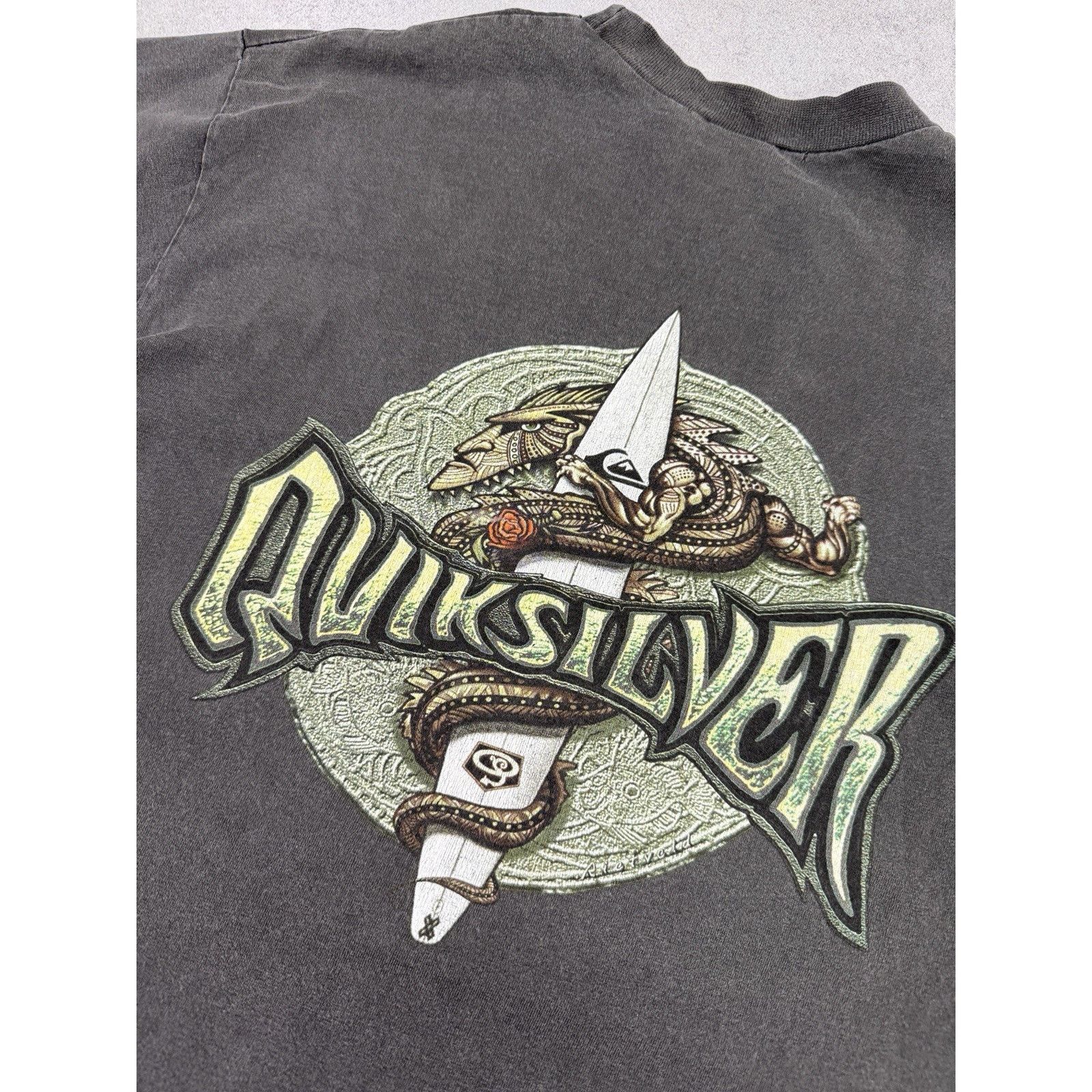 Quicksilver Vintage 90s Quicksilver Made In Australia Big Logo Surf Tee Size US M / EU 48-50 / 2 - 14 Thumbnail