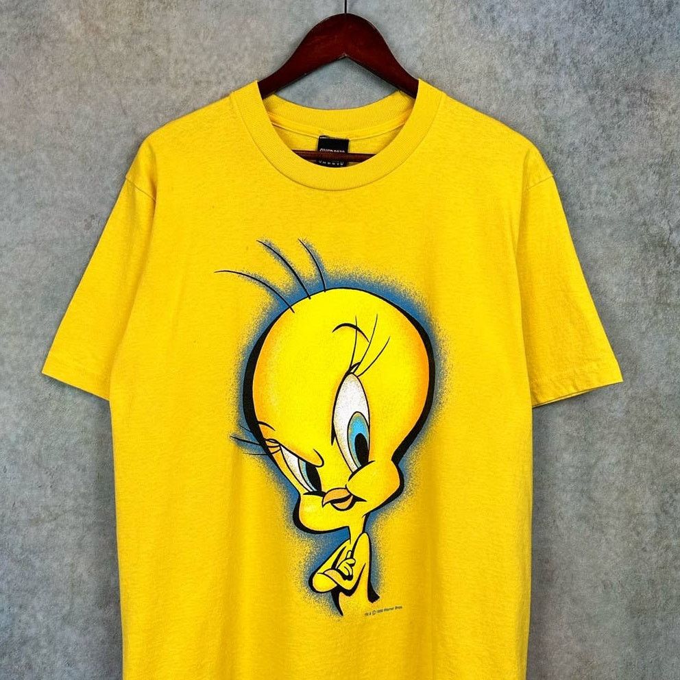 Cartoon Network × Vintage Vintage Tweety Bird Big Print T Shirt Sz L Yellow Cartoon Size US L / EU 52-54 / 3 - 2 Thumbnail
