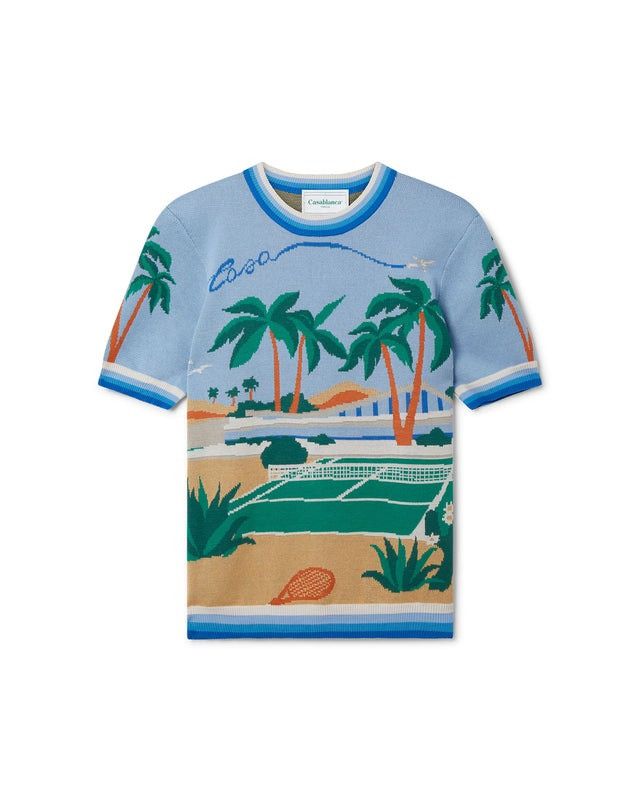 Casablanca o1mle0326 Knitted Tee Shirt Palm Springs in Multicolor Size US M / EU 48-50 / 2 - 1 Thumbnail