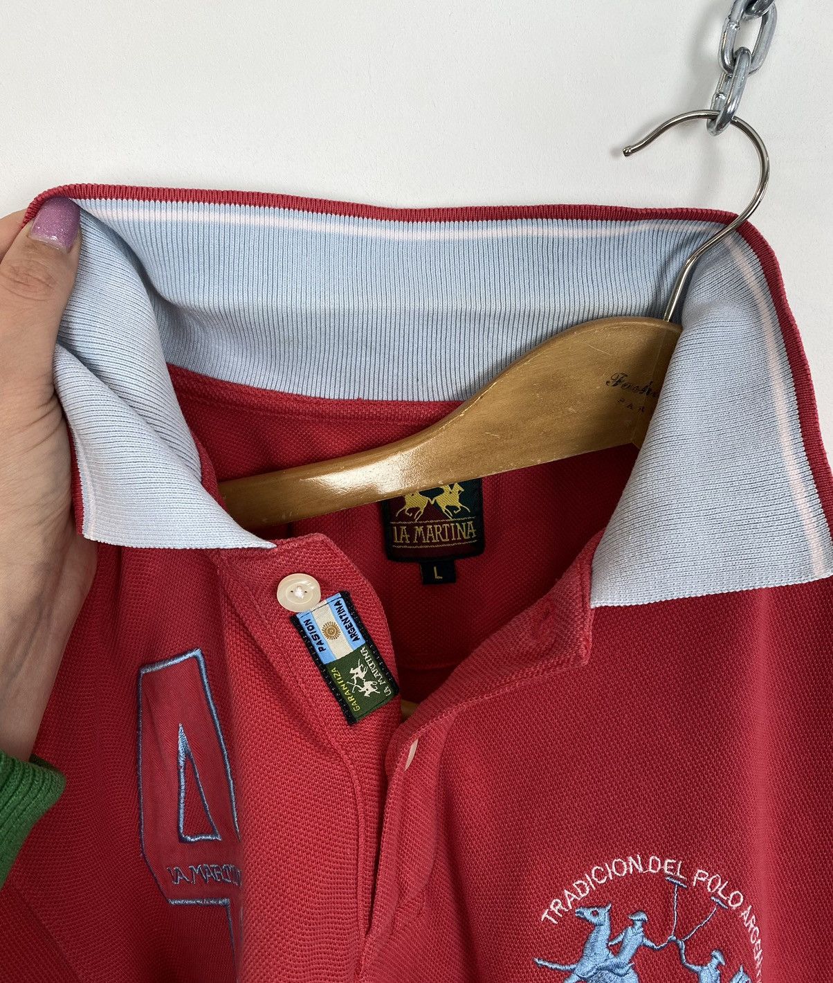 La Martina La Martina Short Sleeve Polo Shirt #4 Red Men’s Size L Top Size US L / EU 52-54 / 3 - 6 Thumbnail