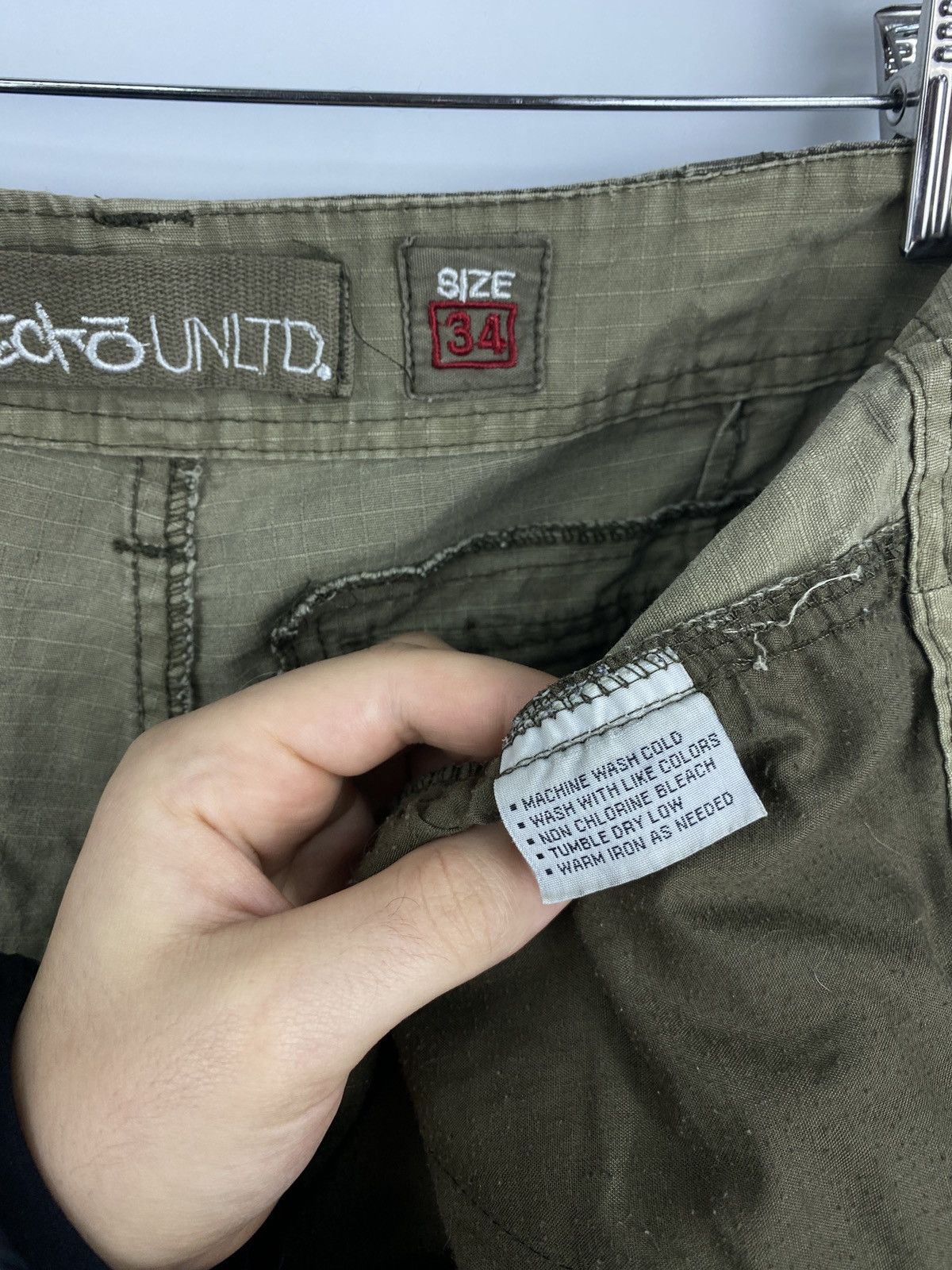 Ecko Unltd. 🇺🇸 Vintage 90s Ecko Unlimited Rap Japan Military Cargo Shorts Size US 34 / EU 50 - 9 Thumbnail