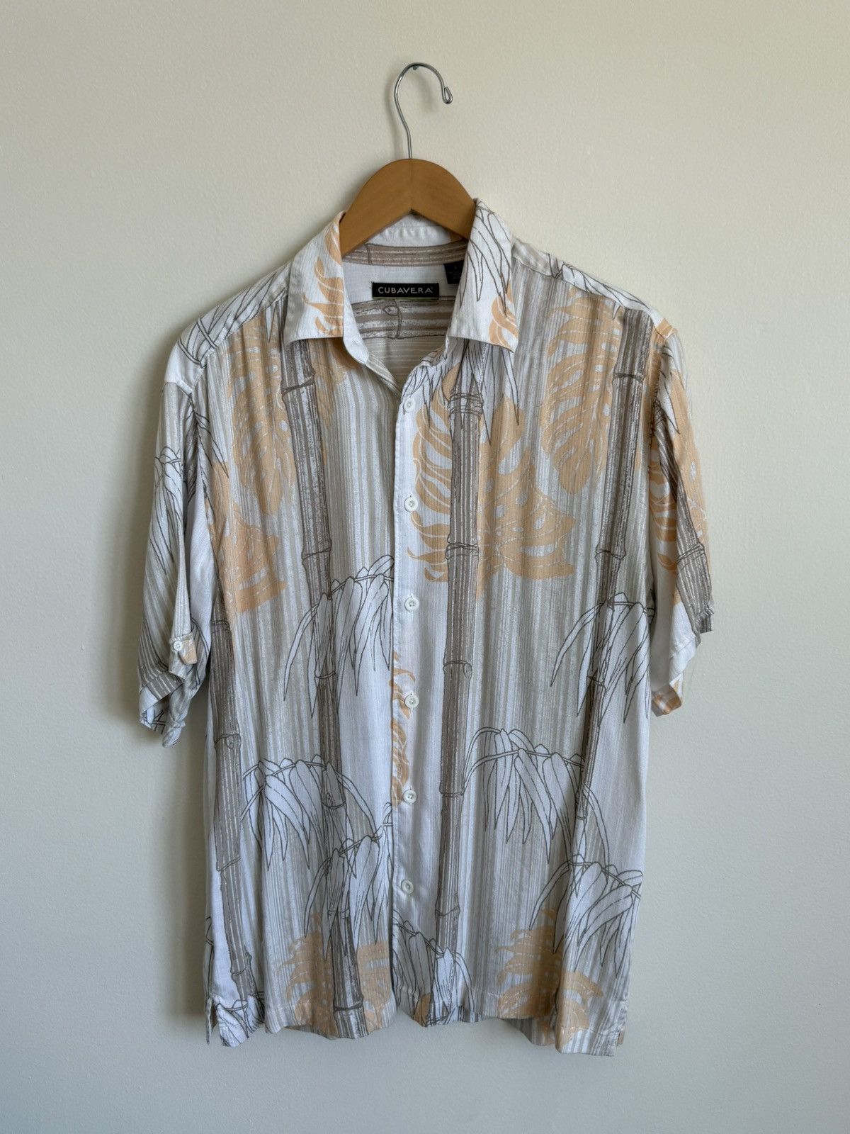 Cubavera Cubavera Men’s Large Shirt Bamboo Palm Print 100% Viscose Size US L / EU 52-54 / 3 - 1 Thumbnail