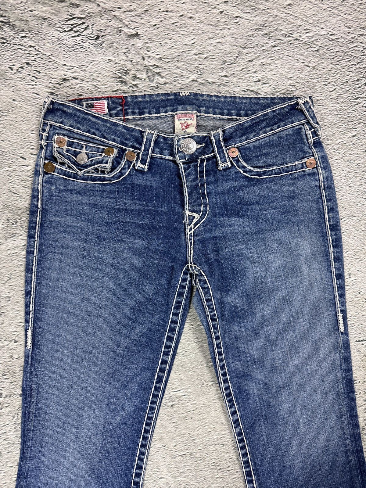 True Religion True Religion blue jeans white thick stitching Billy Size 30" / US 8 / IT 44 - 7 Thumbnail