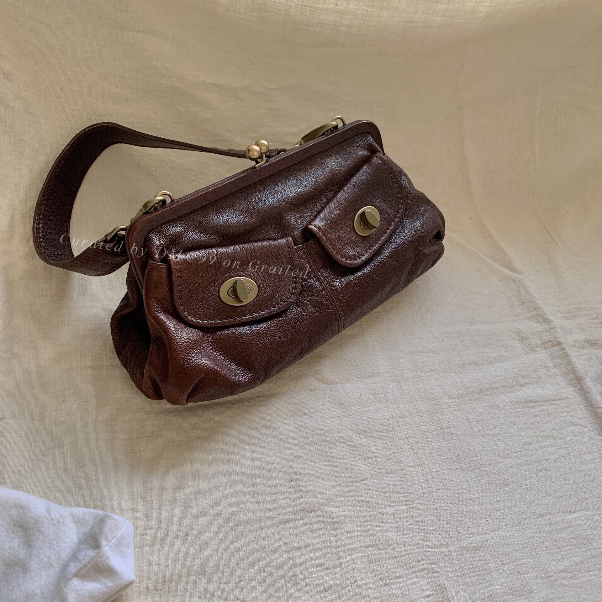 MiuMiu Vintage Double Pocket Shoulder Clasp Bag