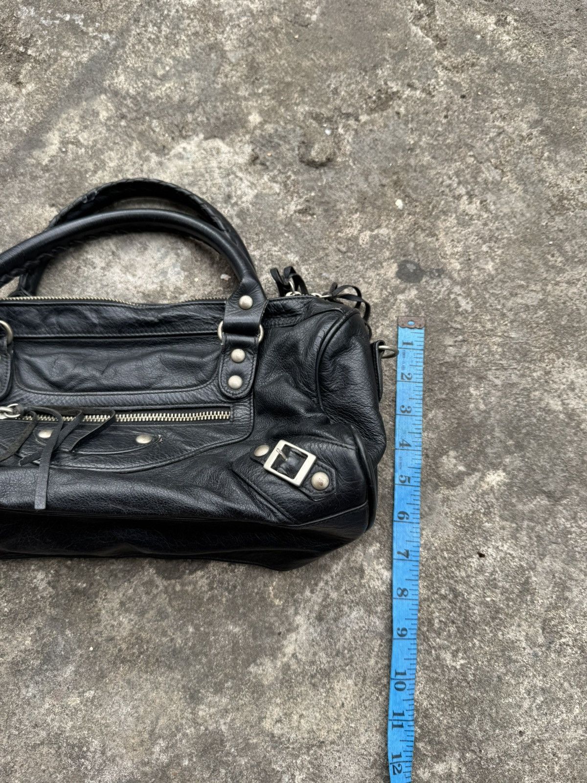 Vintage Black Leather City Bags Styled Size ONE SIZE - 9 Thumbnail