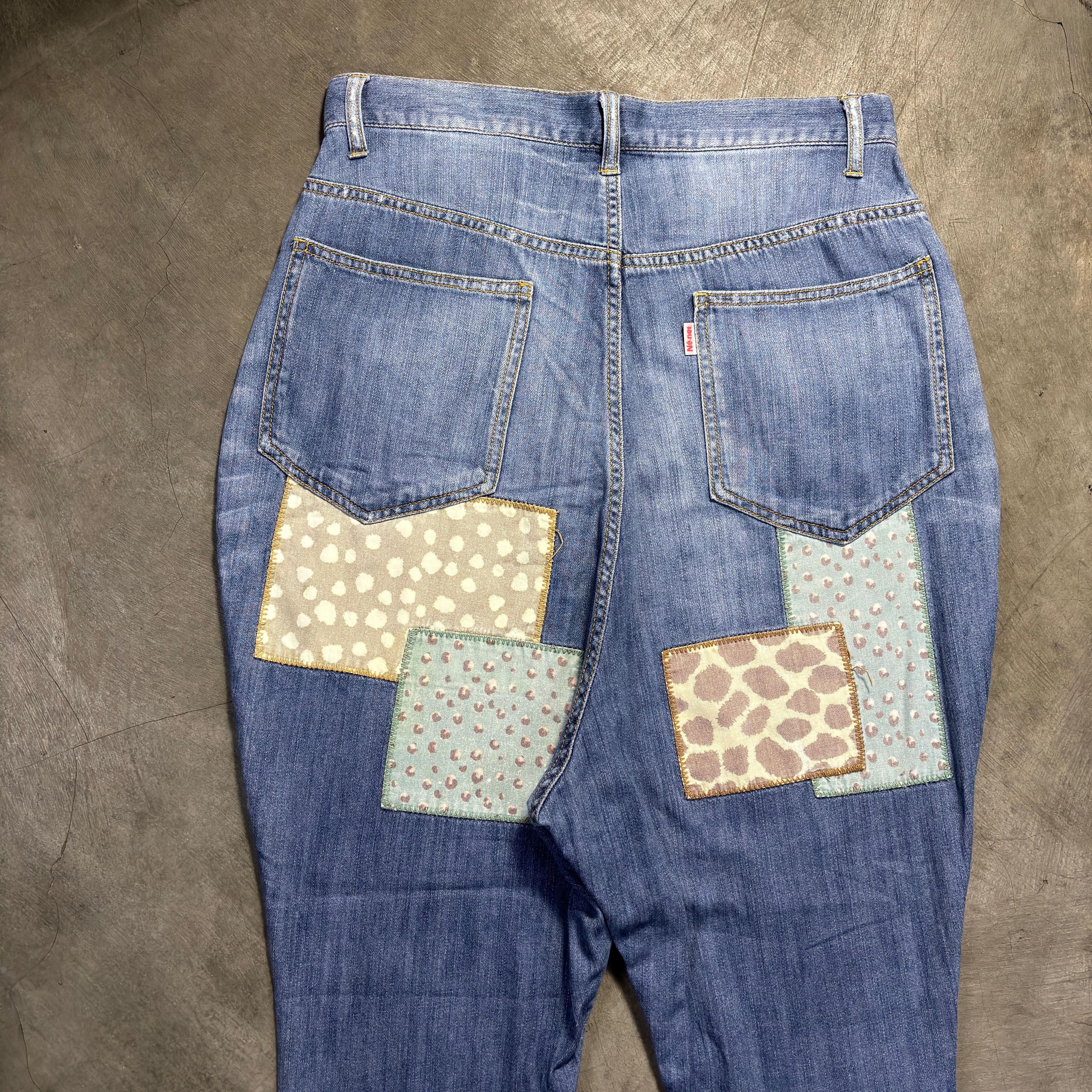 Issey Miyake × Ne-Net Ne-Net By Issey Miyake Patchwork Drop Crotch Denim Pants Size US 30 / EU 46 - 5 Thumbnail