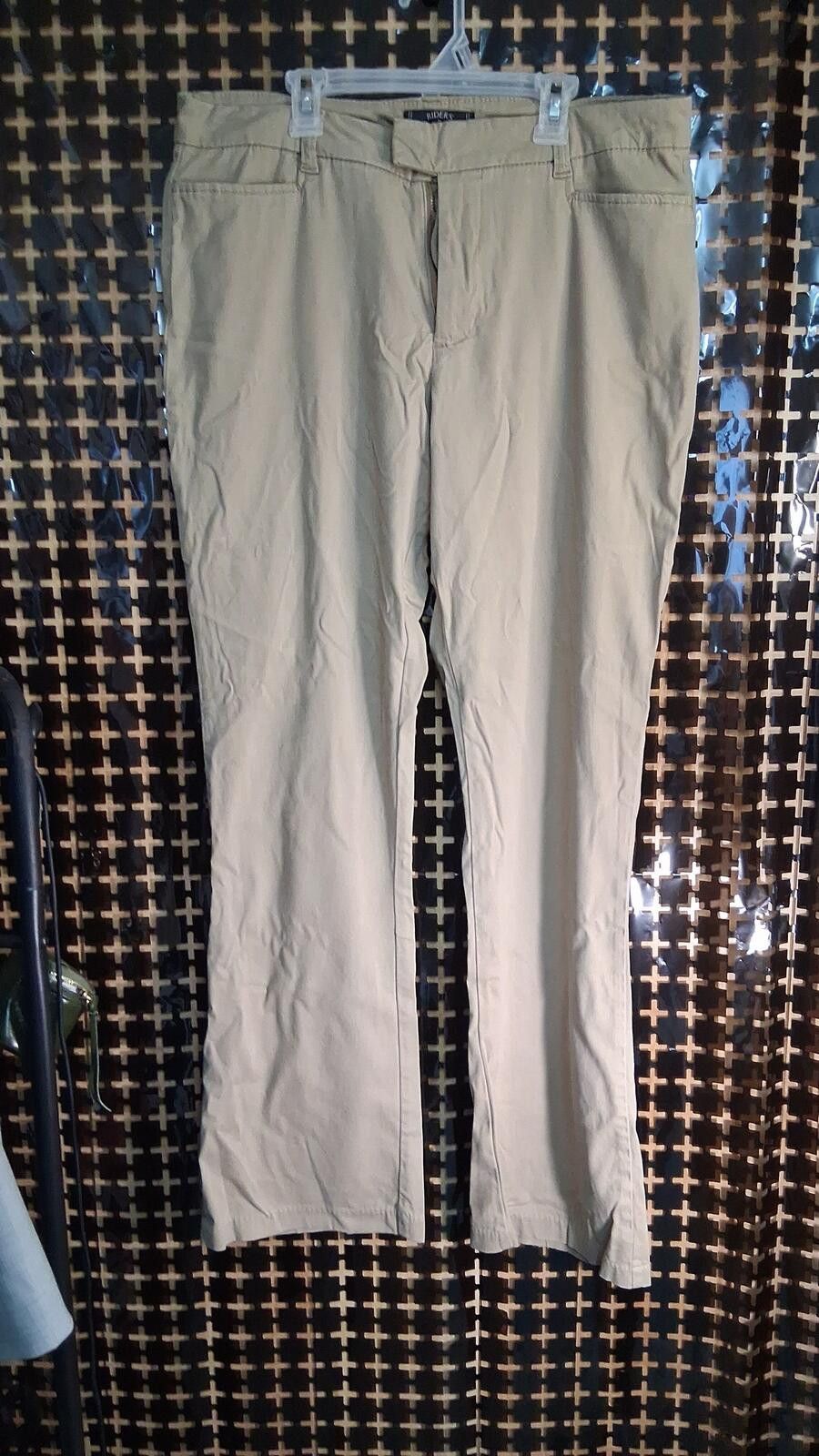Lee Riders by Lee Khaki Pants Size 14 Long Bootcut Stretch Size ONE SIZE - 1 Thumbnail