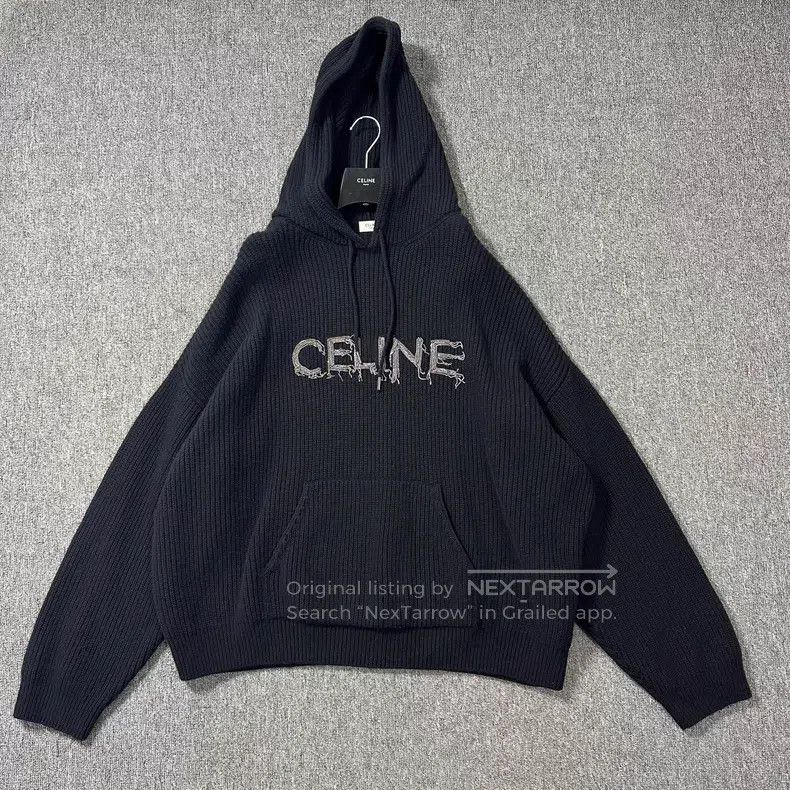 Celine CELINE Letter Chain Hooded Sweatshirt Size US XL / EU 56 / 4 - 1 Thumbnail