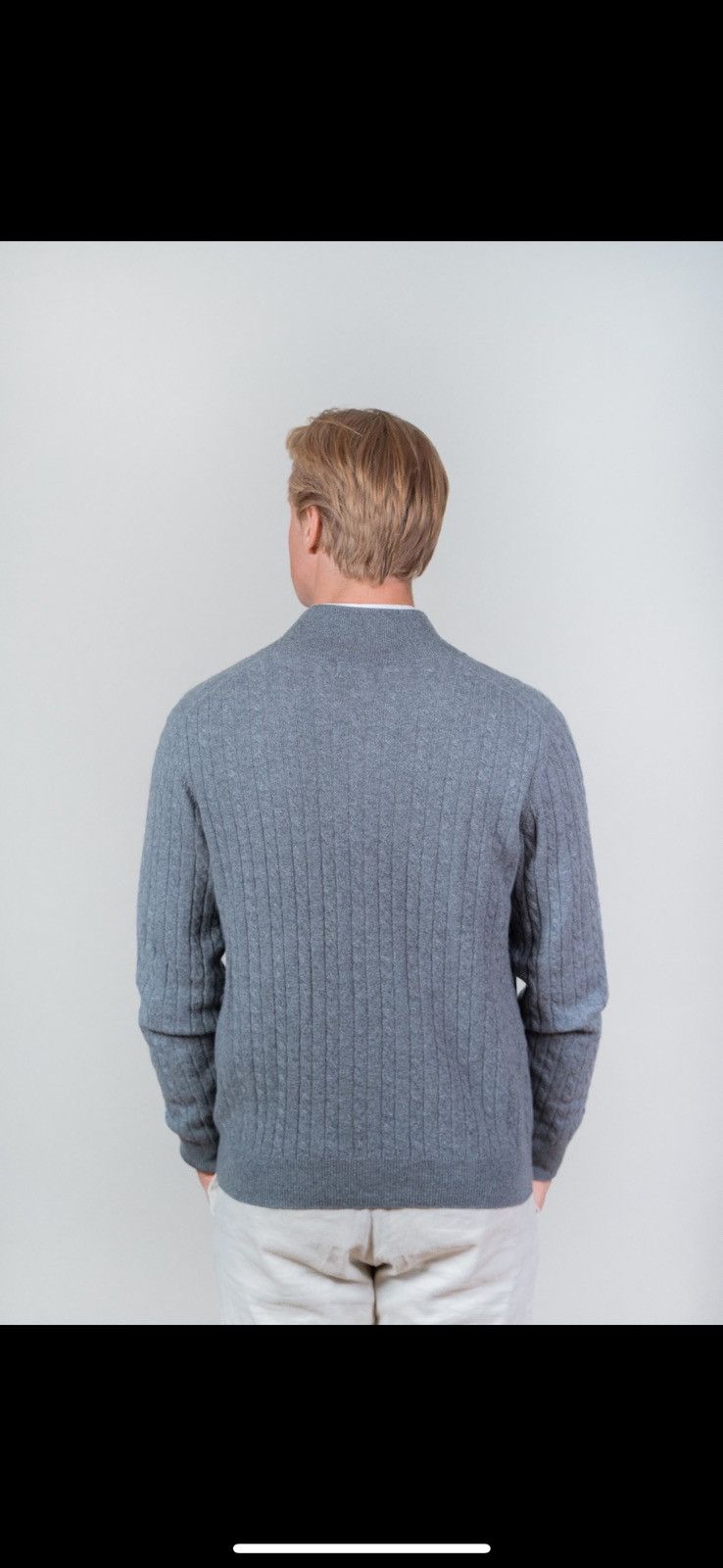 Other 100% cashmere full zip cable knit cardigan, M Size US M / EU 48-50 / 2 - 2 Thumbnail