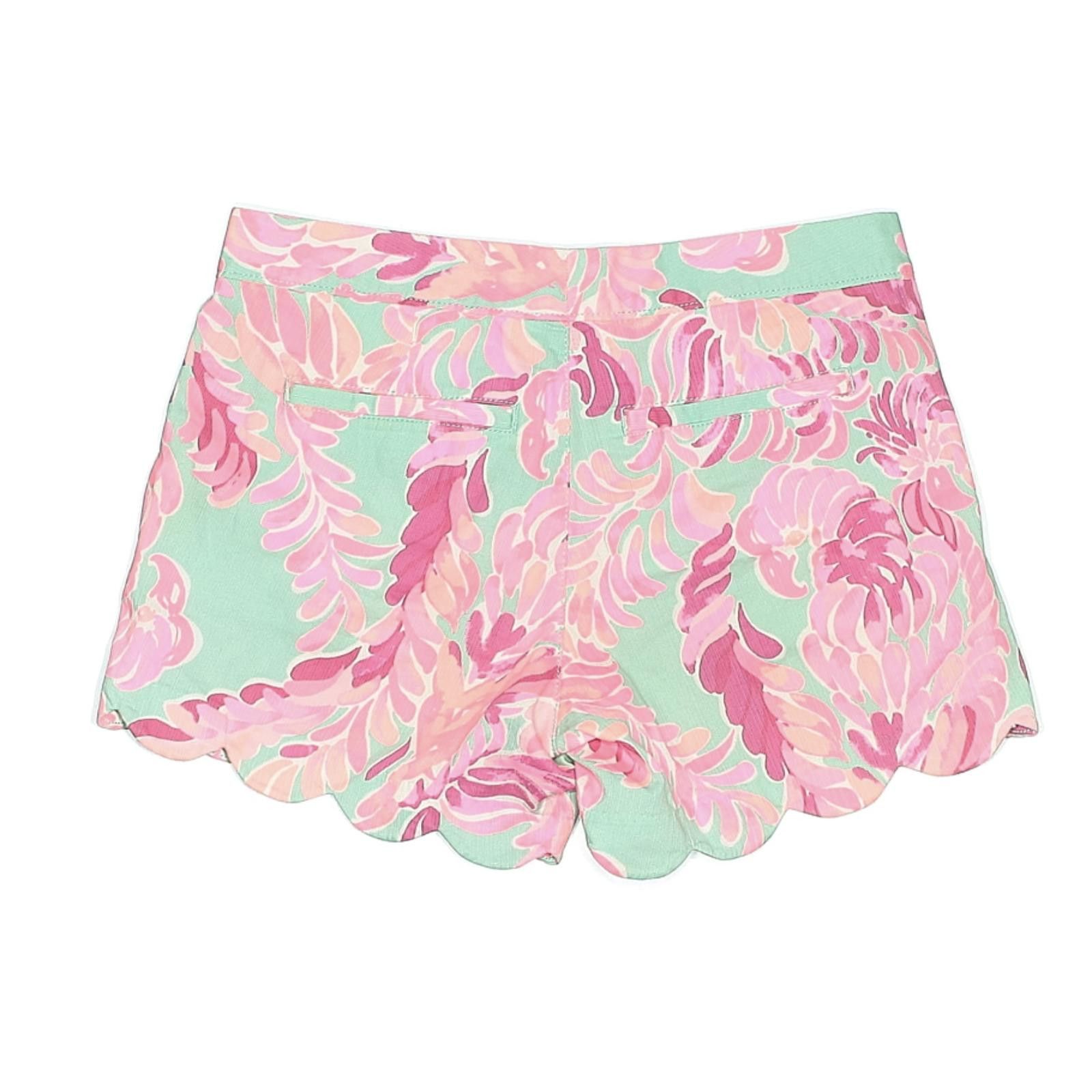 Other Lilly Pulitzer Paisley Print Scalloped Hem Shorts Size 2 Size 26" / US 2 / IT 38 - 2 Thumbnail