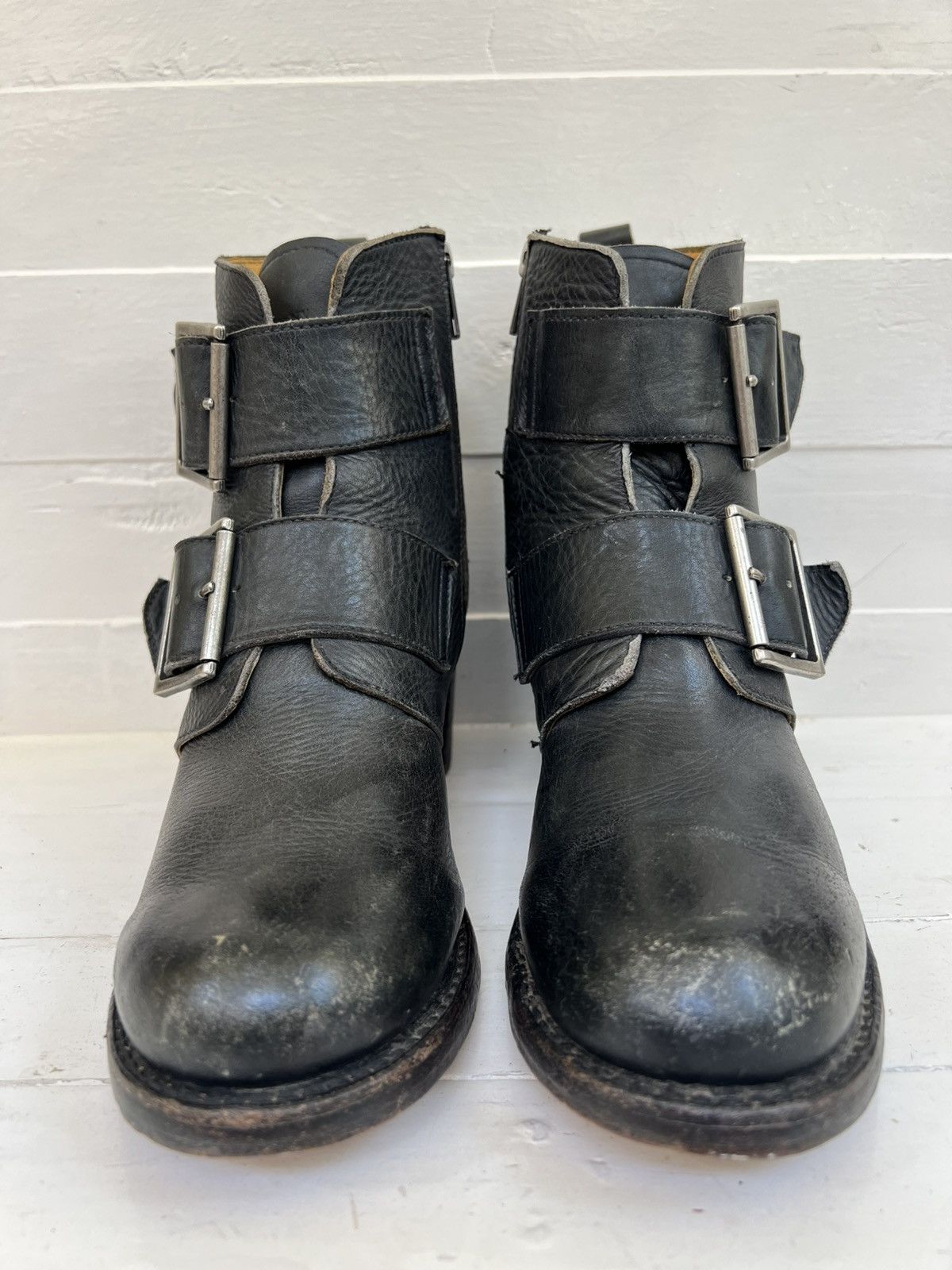 Frye Frye Sabrina Double Buckle Fatigue Leather Made In USA Boots Size US 9.5 / IT 39.5 - 5 Thumbnail