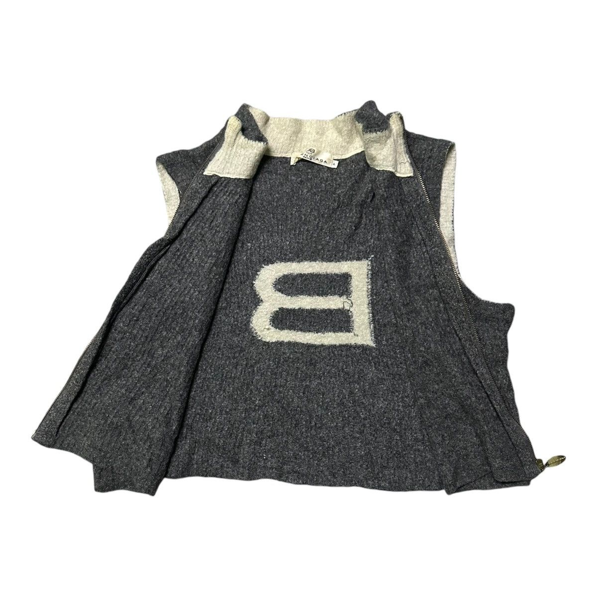 Balenciaga Balenciaga big logo knit vest jacket Size L / US 10 / IT 46 - 7 Thumbnail