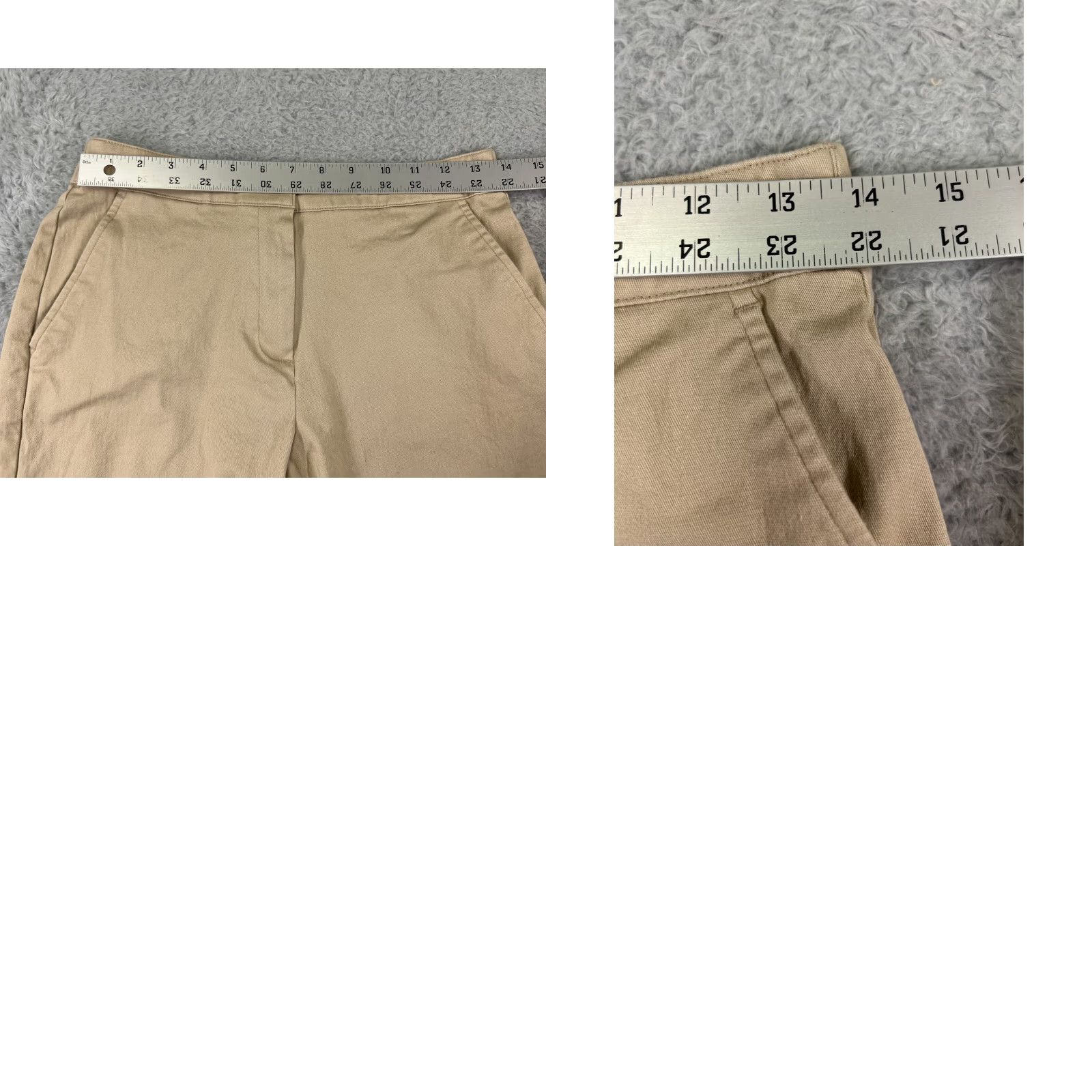 Vintage Briggs New York Pants Women 6P Beige Floral Embroidered Capri Cotton Stretch Zip Size 28" / US 6 / IT 42 - 9 Thumbnail