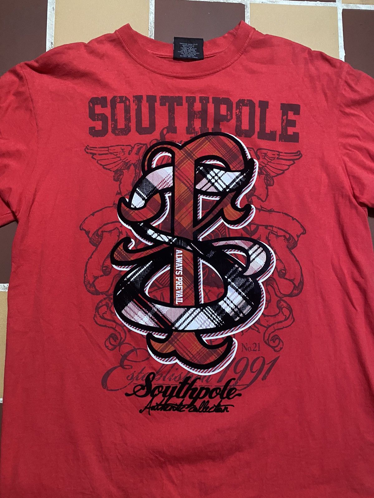 Southpole × Vintage Vintage Y2K SouthPole red skater tee Size US XL / EU 56 / 4 - 2 Thumbnail