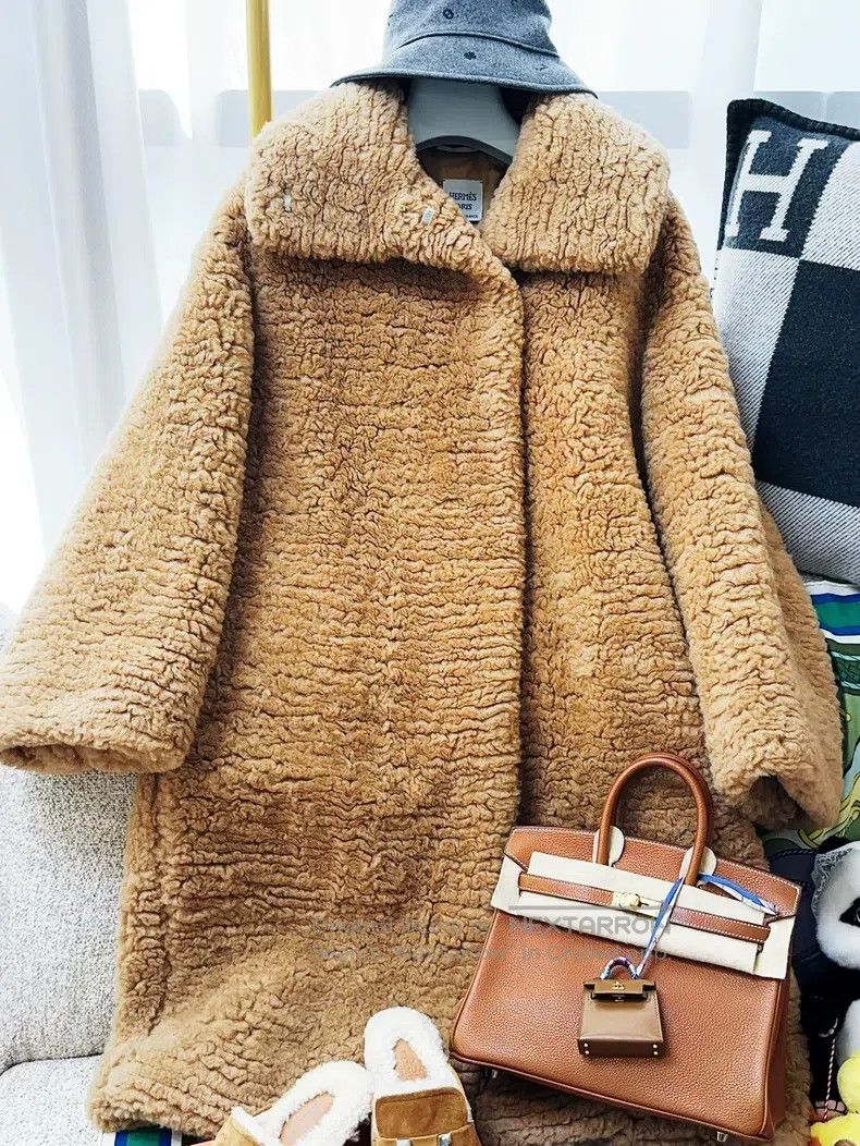 Hermes Hermes Brown Camel Hair Long Sleeve Long Coat Jacket Size XS / US 0-2 / IT 36-38 - 1 Thumbnail