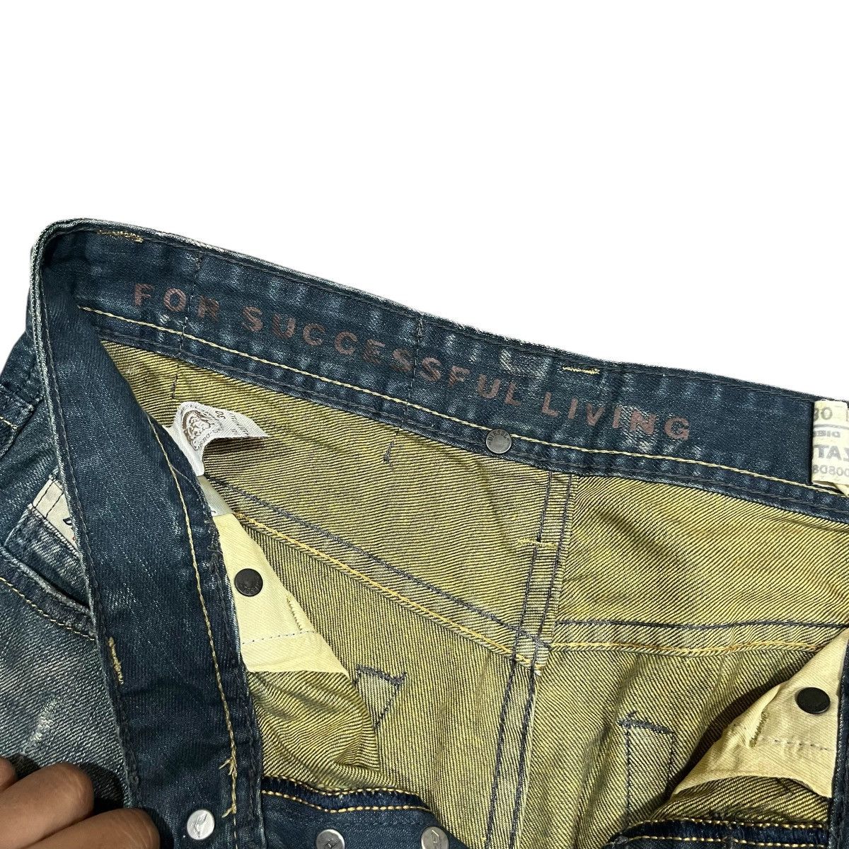 Diesel Black Gold Distressed Diesel Mod Zatiny Denim Pant 30x32 Size US 28 / EU 44 - 13 Thumbnail