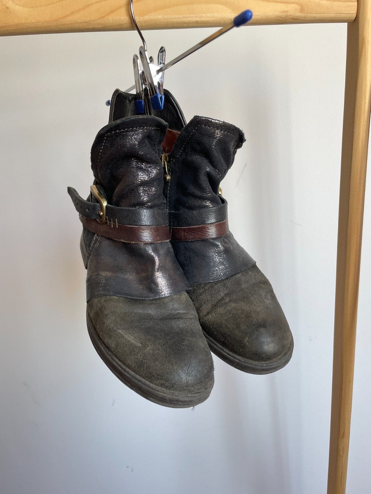 A.S.98 A.S. 98 Airsteps Womens Avant Garde Leather/Suede Boots Size US 8 / IT 38 - 3 Thumbnail