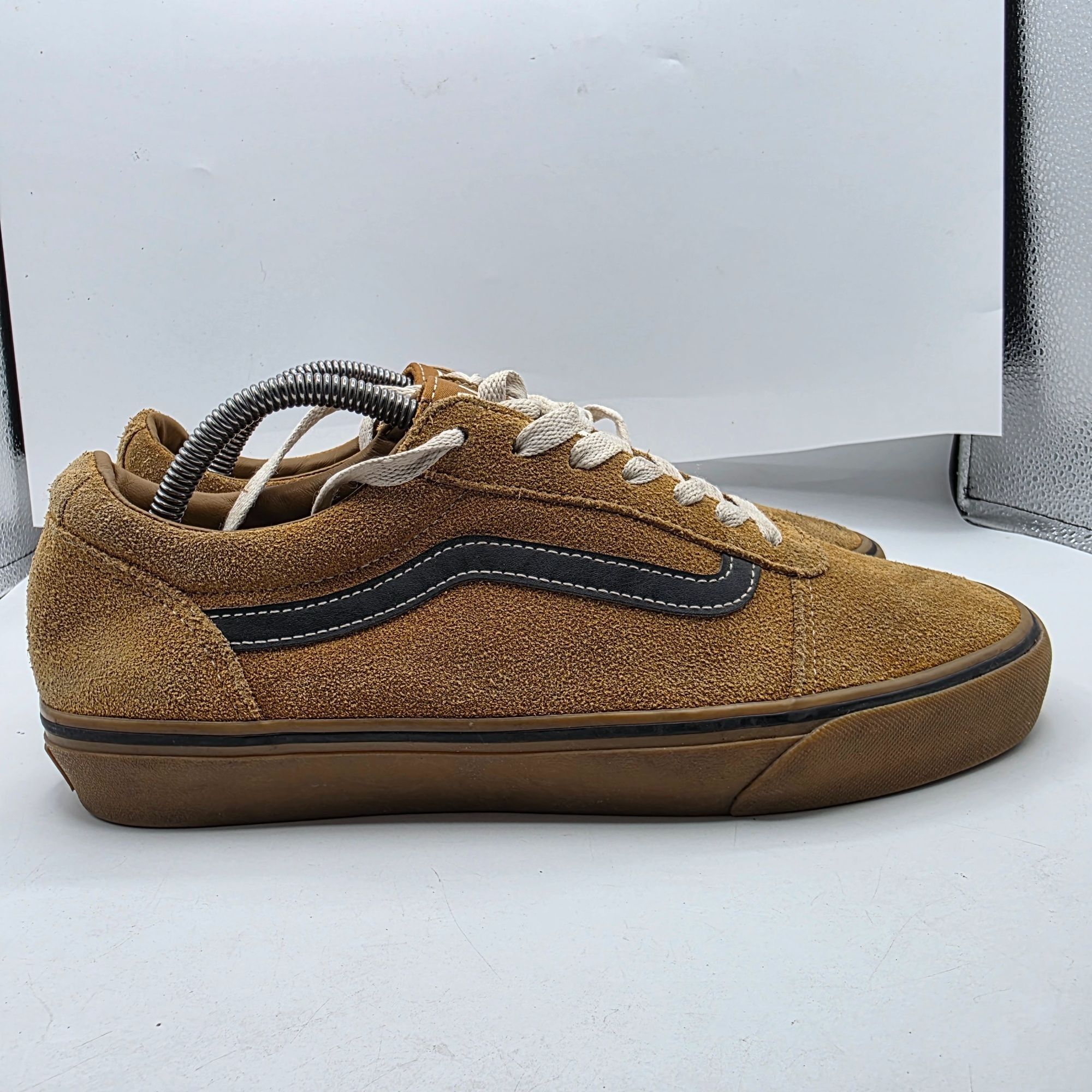Vans Vans Ward Mens Shoes Size 9.5 Tan Black Stripe Lace-Up Low T Size US 9.5 / EU 42-43 - 9 Thumbnail