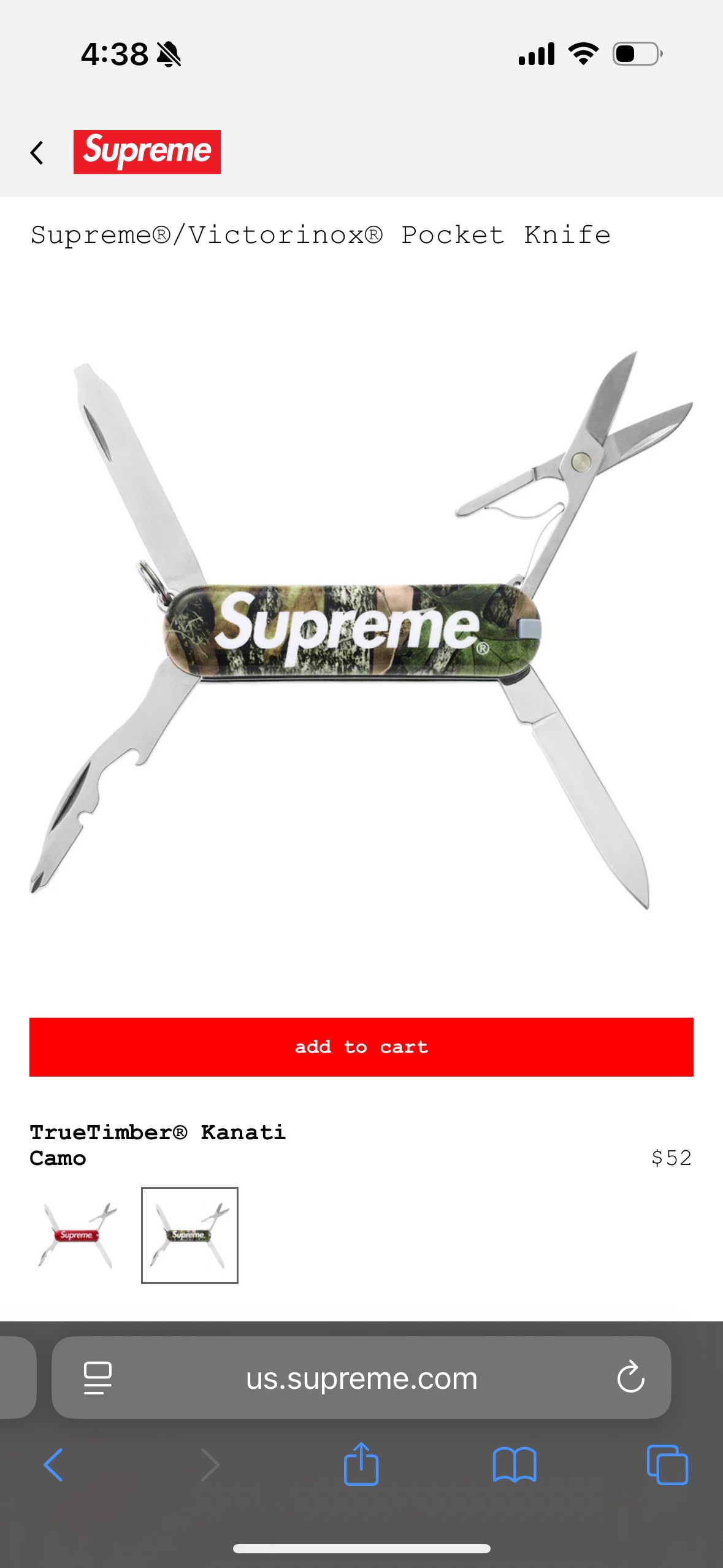 Supreme Supreme/Victorinox Pocket Knife True Timber Kanati Camo Size ONE SIZE - 1 Thumbnail