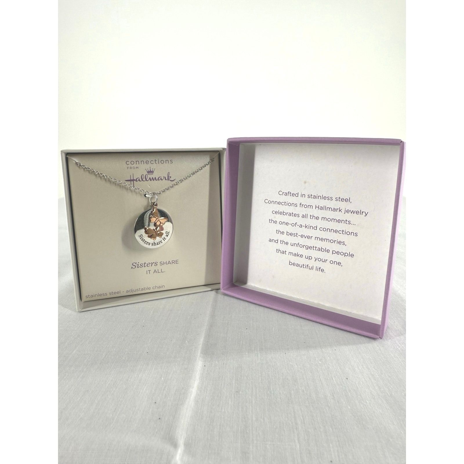 Other NWT Hallmark S/S “Sisters Share it All” Butterfly Pendant Size ONE SIZE - 4 Thumbnail