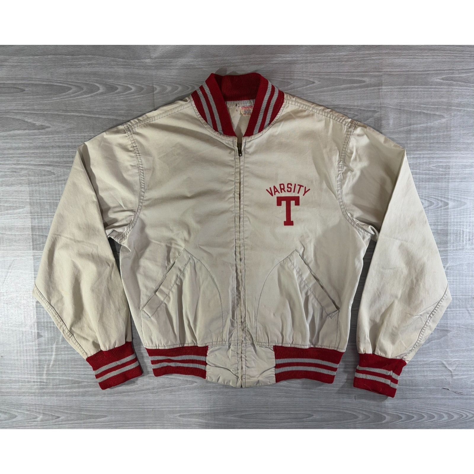 Champion Champion Zip-Up Talon Varsity TEXAS Bomber Jacket sz 34-40 M Size US M / EU 48-50 / 2 - 1 Thumbnail