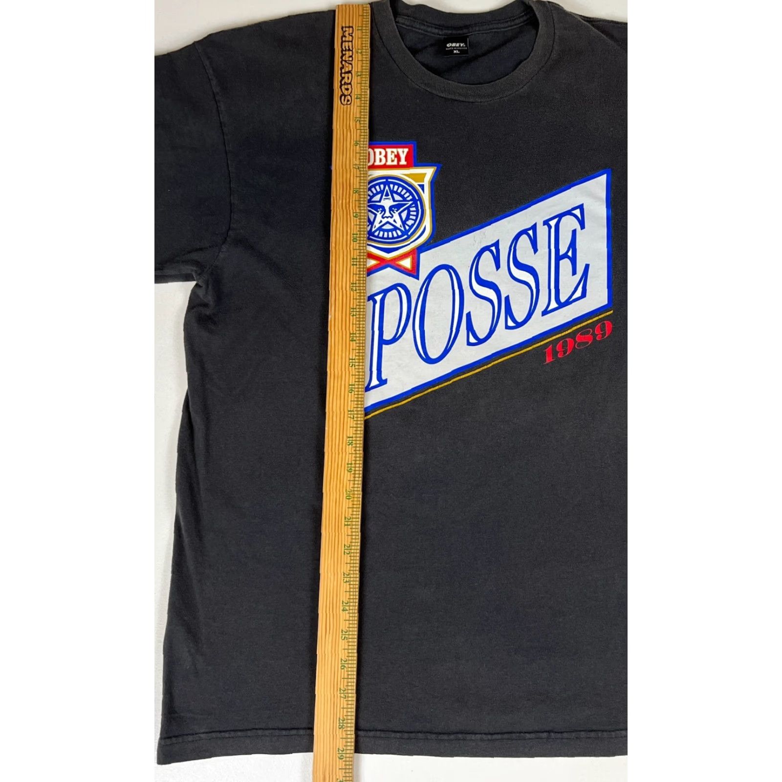 Obey VINTAGE OBEY T-Shirt Mens XL Black 1989 Posse 1989 Art Shirt Size US XL / EU 56 / 4 - 6 Thumbnail