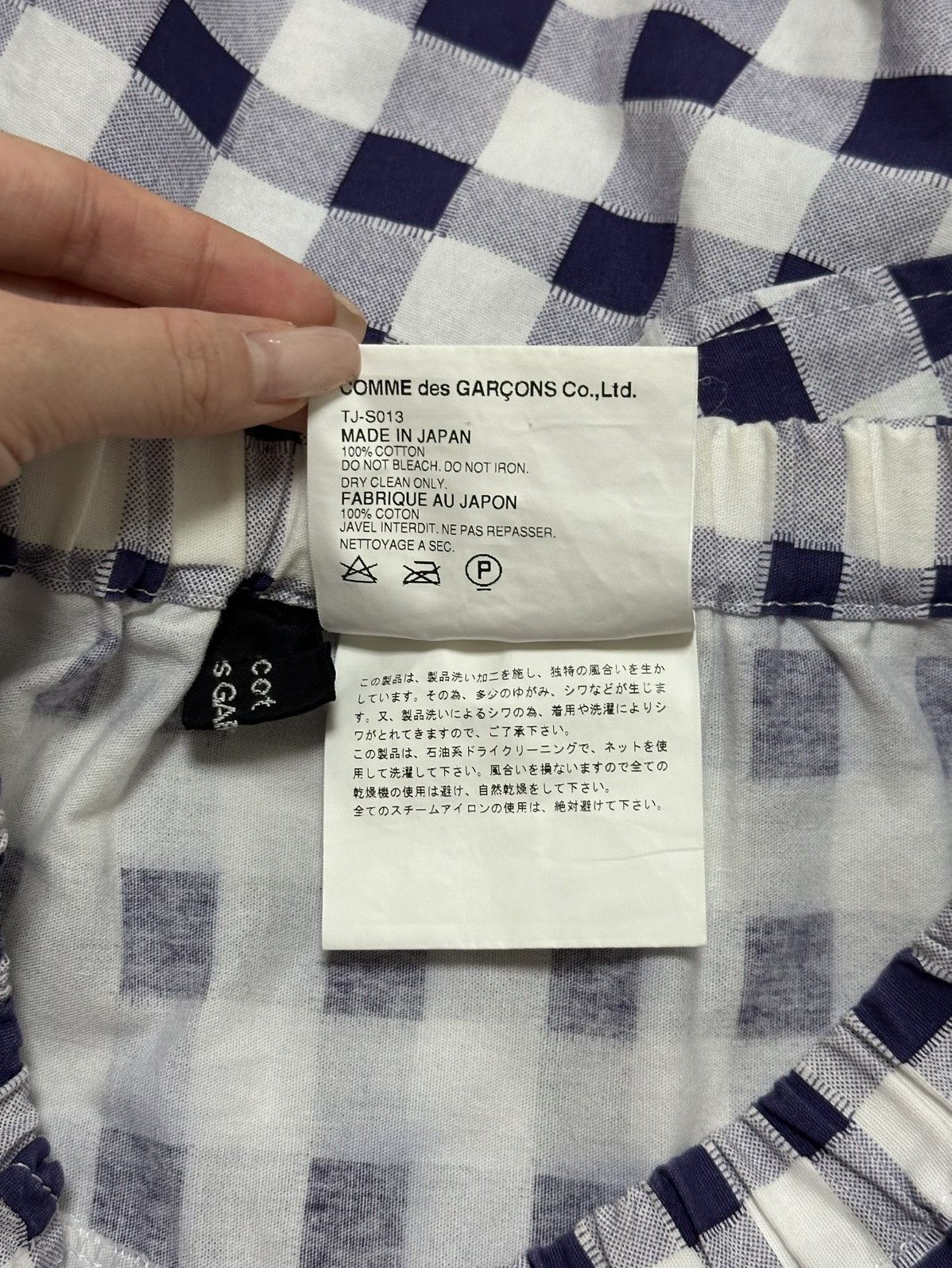 Tricot Comme des Garcons TRICOT COMME DES GARÇONS Gingham Check Asymmetric Midi Skirt Size 27" / US 4 / IT 40 - 7 Thumbnail
