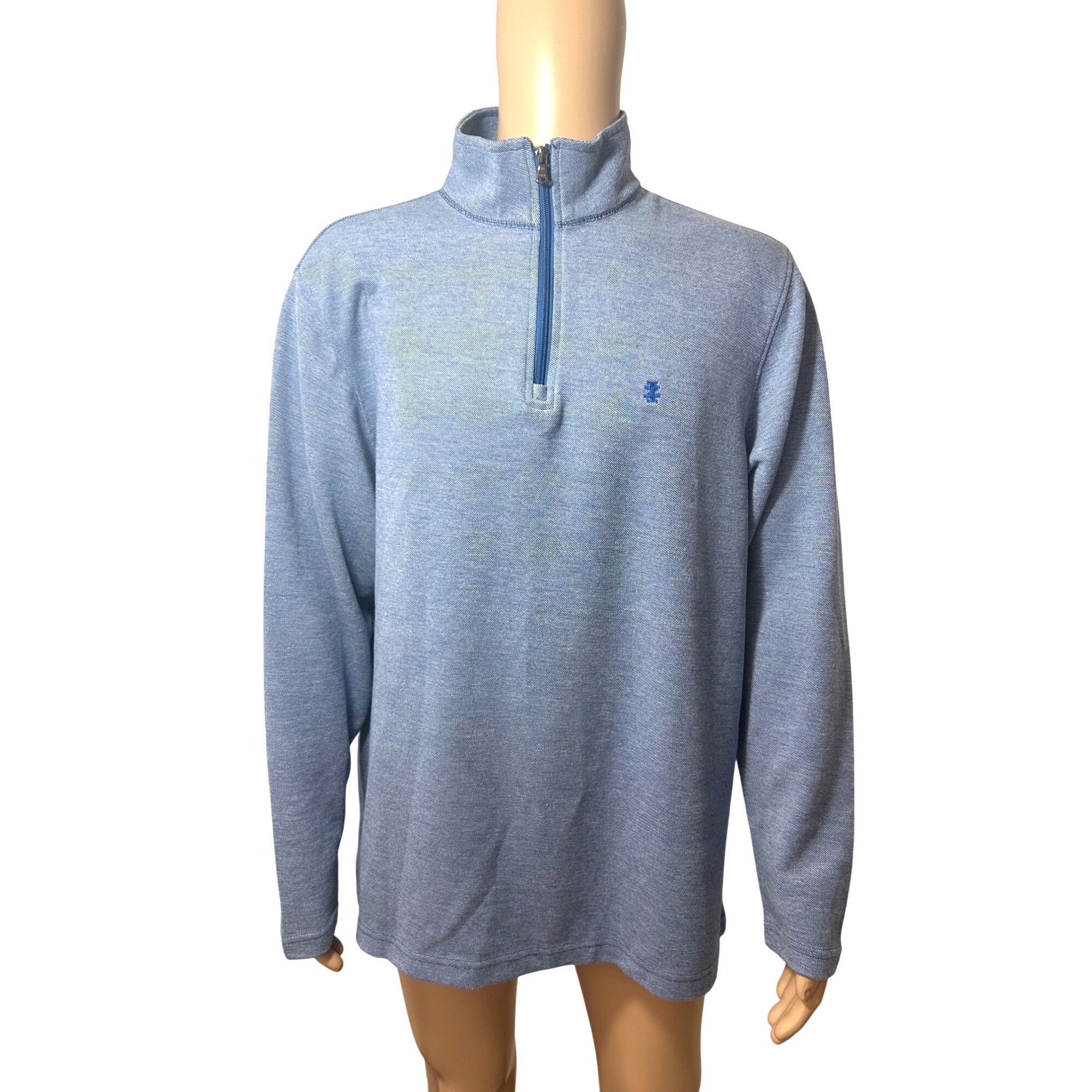 Izod Izod Saltwater Mens Shirt L Blue Long Sleeve Pullover 1/4 Zi Size US L / EU 52-54 / 3 - 1 Thumbnail