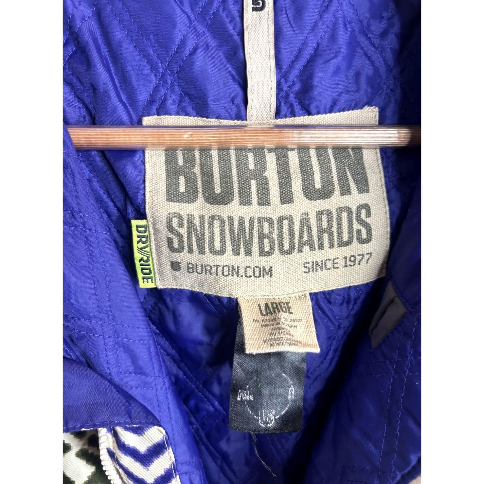 Burton Burton DryRide Womens Jacket L Purple Insulated Hooded Faux Fur Snowboard Coat - Regular Fit, Snow Ski, Casual Travel, White Pattern? Size L / US 10 / IT 46 - 4 Thumbnail