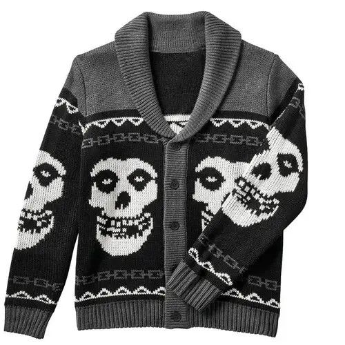 Vintage Retro Long Sleeves Gothic Knit Sweater Size US XL / EU 56 / 4 - 4 Thumbnail