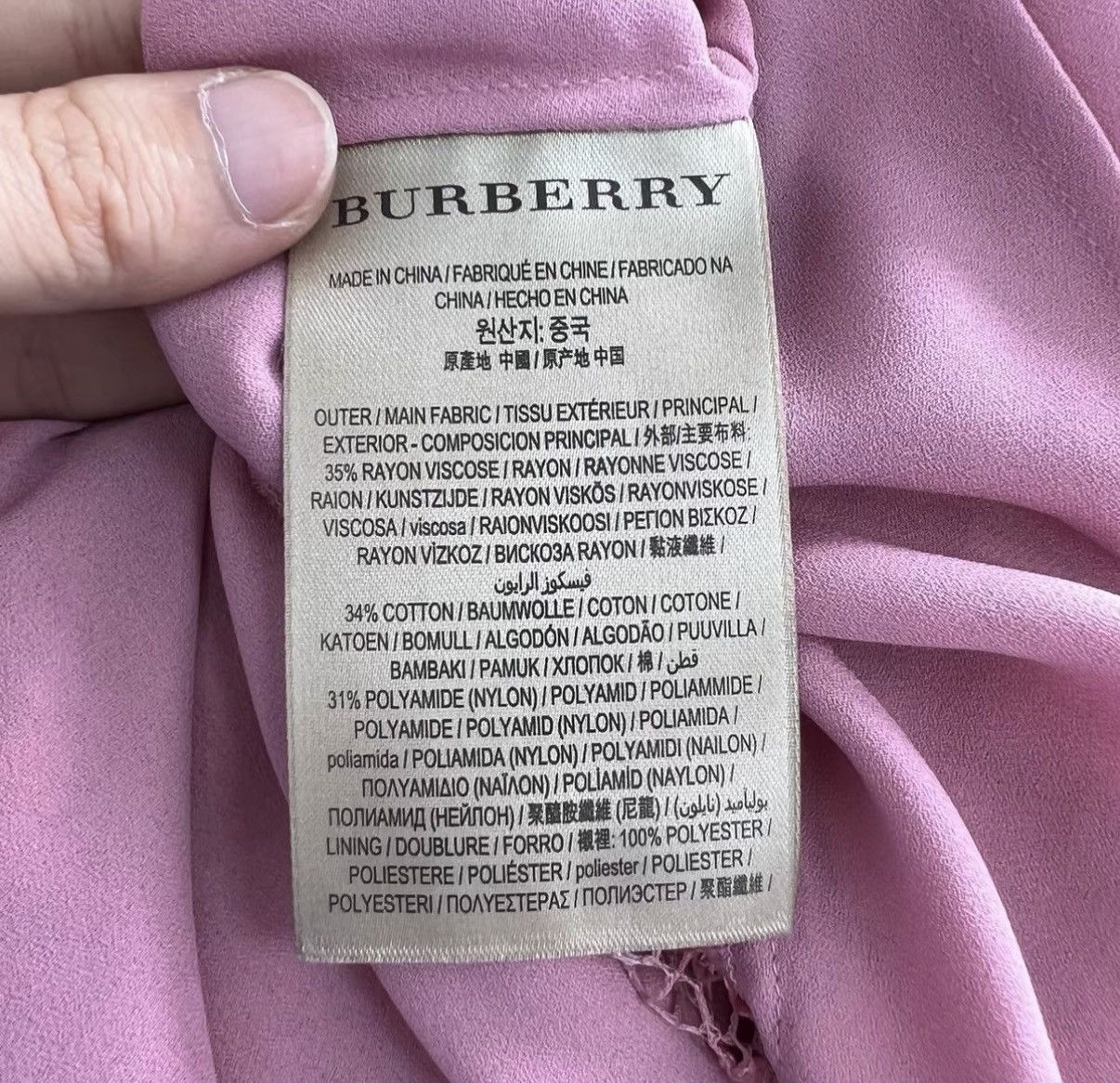 Burberry Burberry Pink Hollowed-out Floral Dress J41 Size XS / US 0-2 / IT 36-38 - 5 Thumbnail