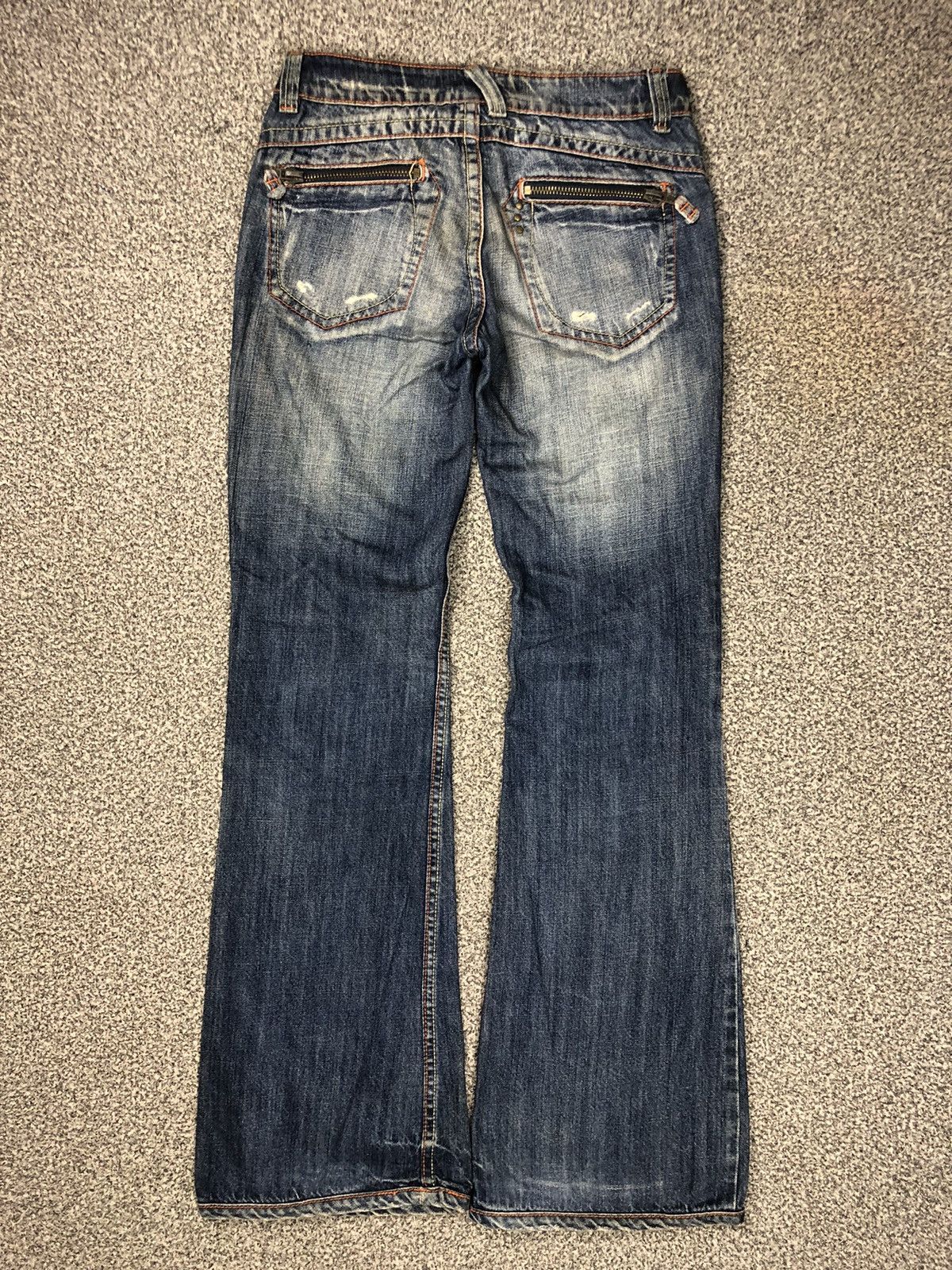 Japanese Brand Vintage Japanese Brands Nude Faded Flare Jeans Size 30" / US 8 / IT 44 - 14 Thumbnail