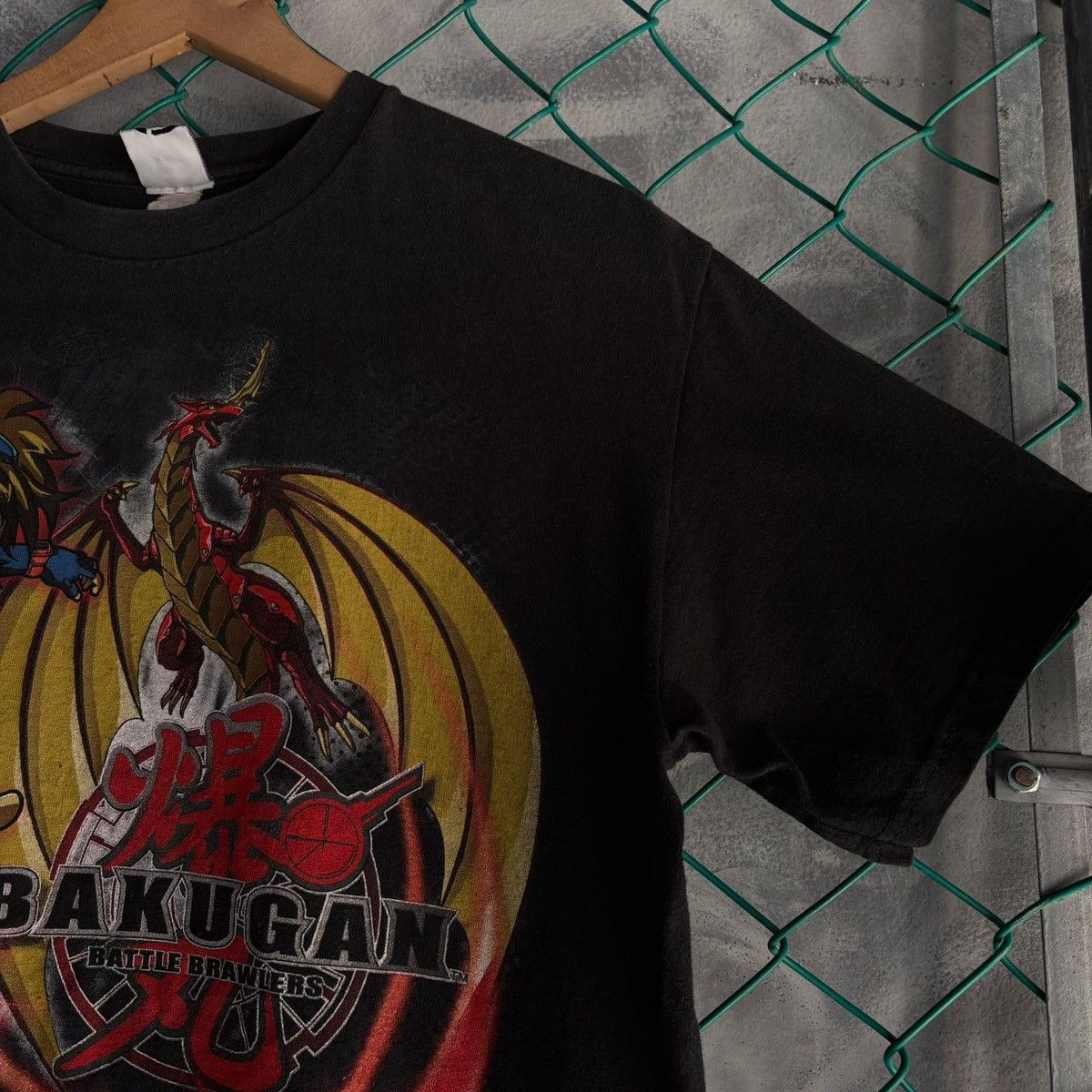 Anime Vintage Bakugan T-shirt Youth XLG Black Anime Cartoon Size US XL / EU 56 / 4 - 4 Thumbnail