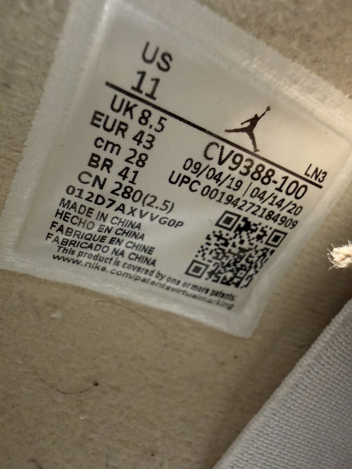 Jordan Brand × Off-White Air Jordan 4 Retro Off-White Sail Size US 9.5 / EU 42-43 - 11 Thumbnail