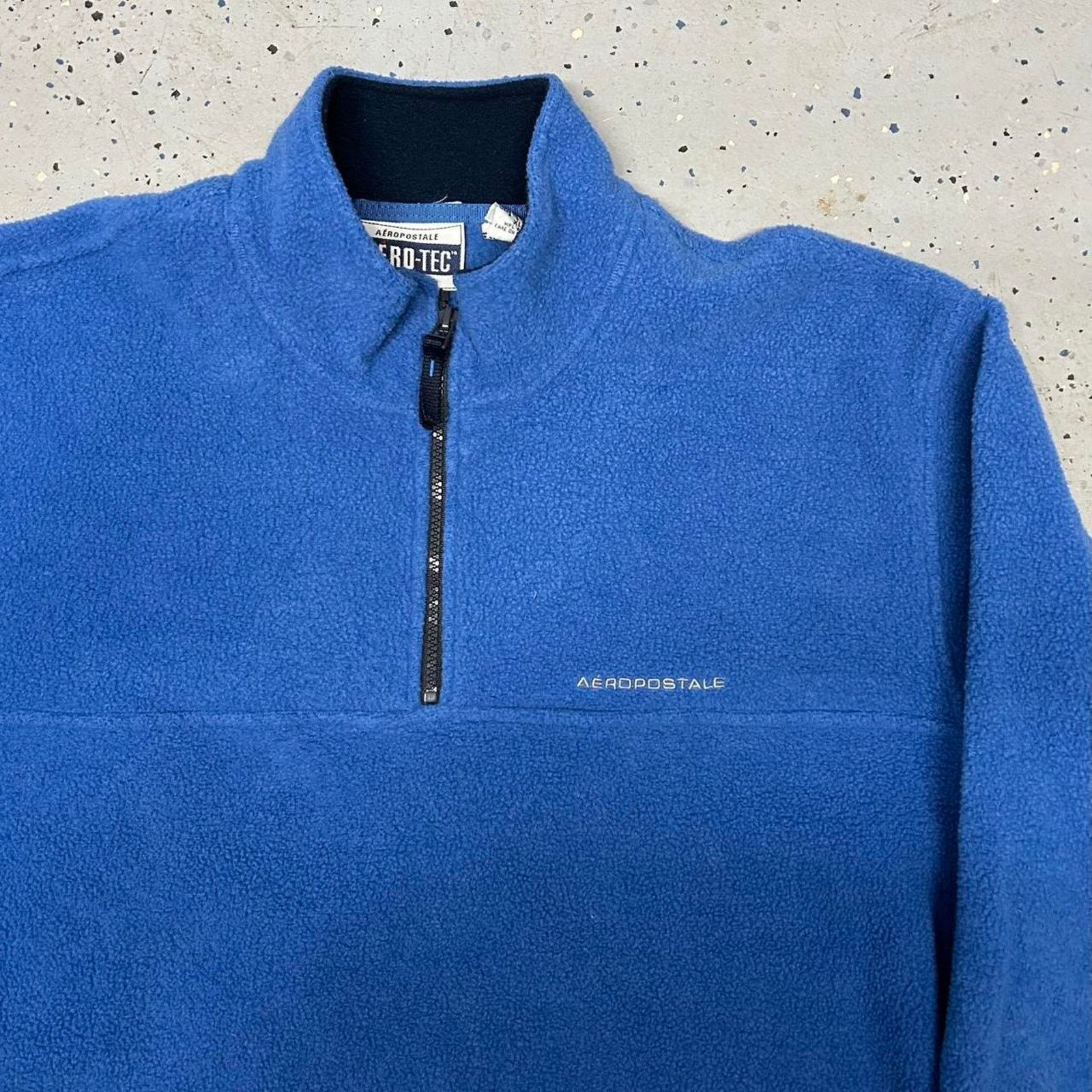 Aeropostale VTG Blue Aerostale fleece quarter zip sweatshirt Size US XL / EU 56 / 4 - 2 Thumbnail