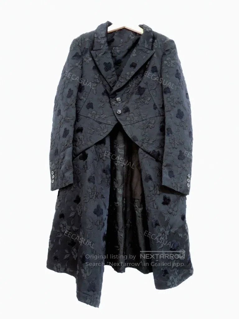 Comme des Garcons Comme Des Garcons Black and white floral long coat Size M / US 6-8 / IT 42-44 - 2 Thumbnail
