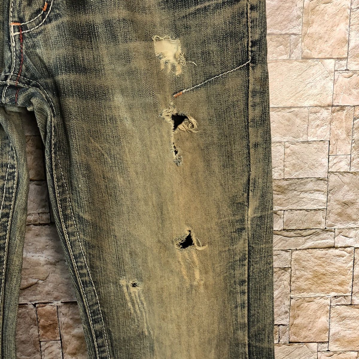 Request Jeans Request Black faded ripped Distressed Denim Pants #A1039 Size US 31 - 8 Thumbnail