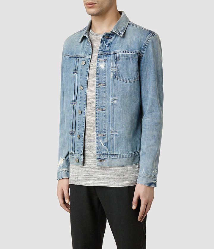 Allsaints Allsaints Distressed Hisa Denim Jacket Size US L / EU 52-54 / 3 - 2 Thumbnail