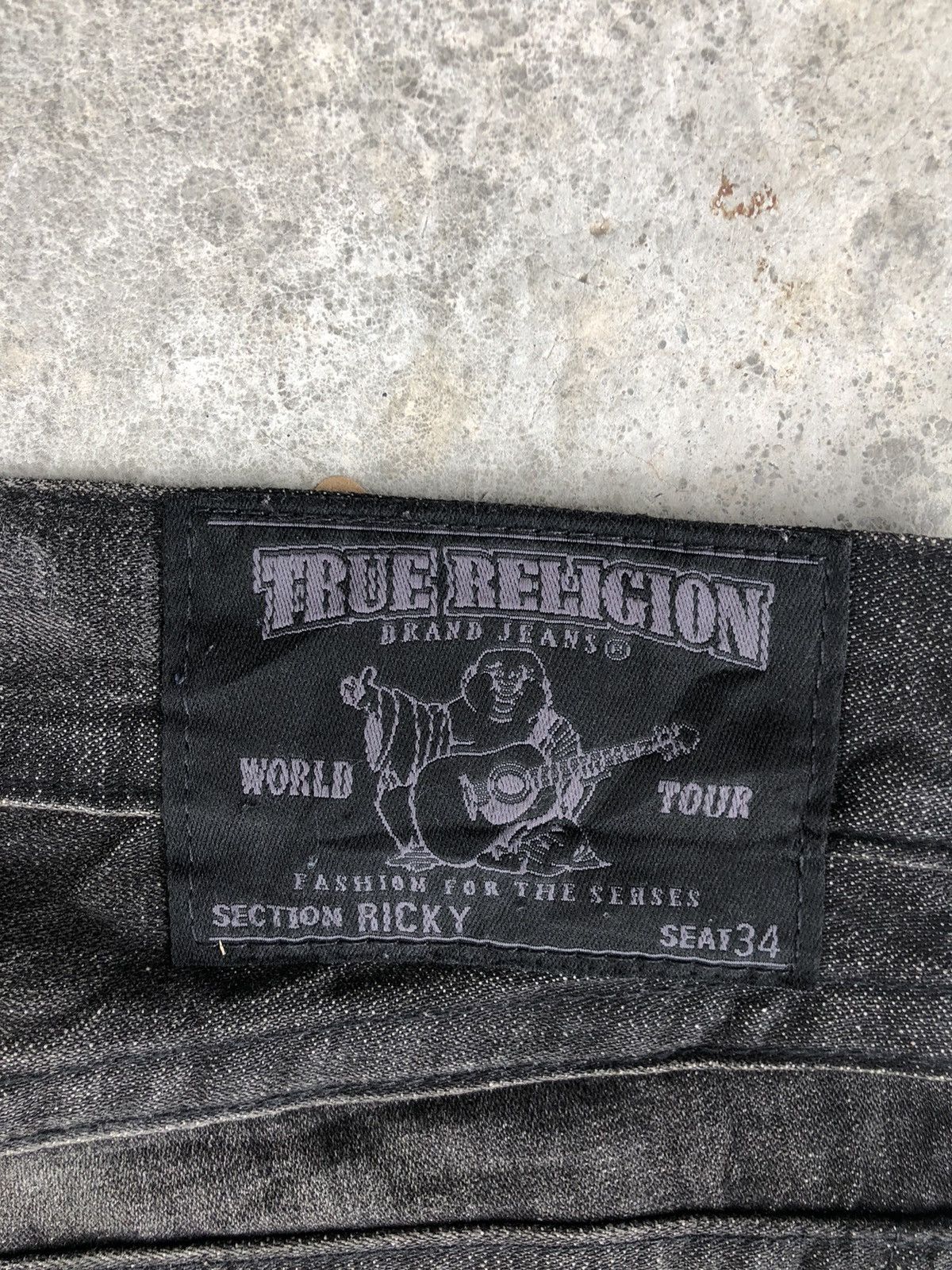 True Religion Vintage True Religion Ricky Distressed Jeans Size US 35 - 14 Thumbnail
