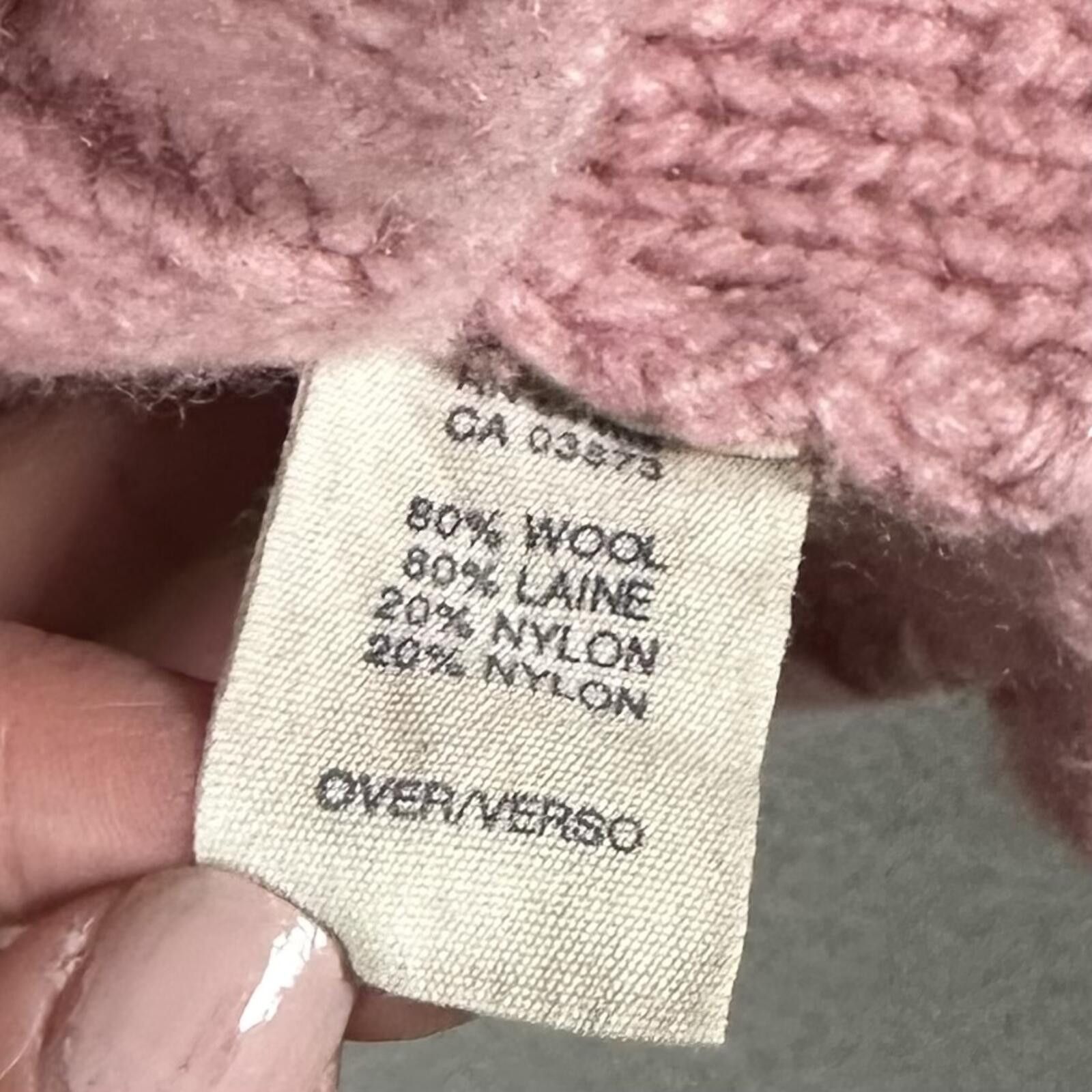 American Eagle Outfitters American Eagle Women’s Sweater Pink Cable Knit Y2K Size S / US 4 / IT 40 - 4 Thumbnail