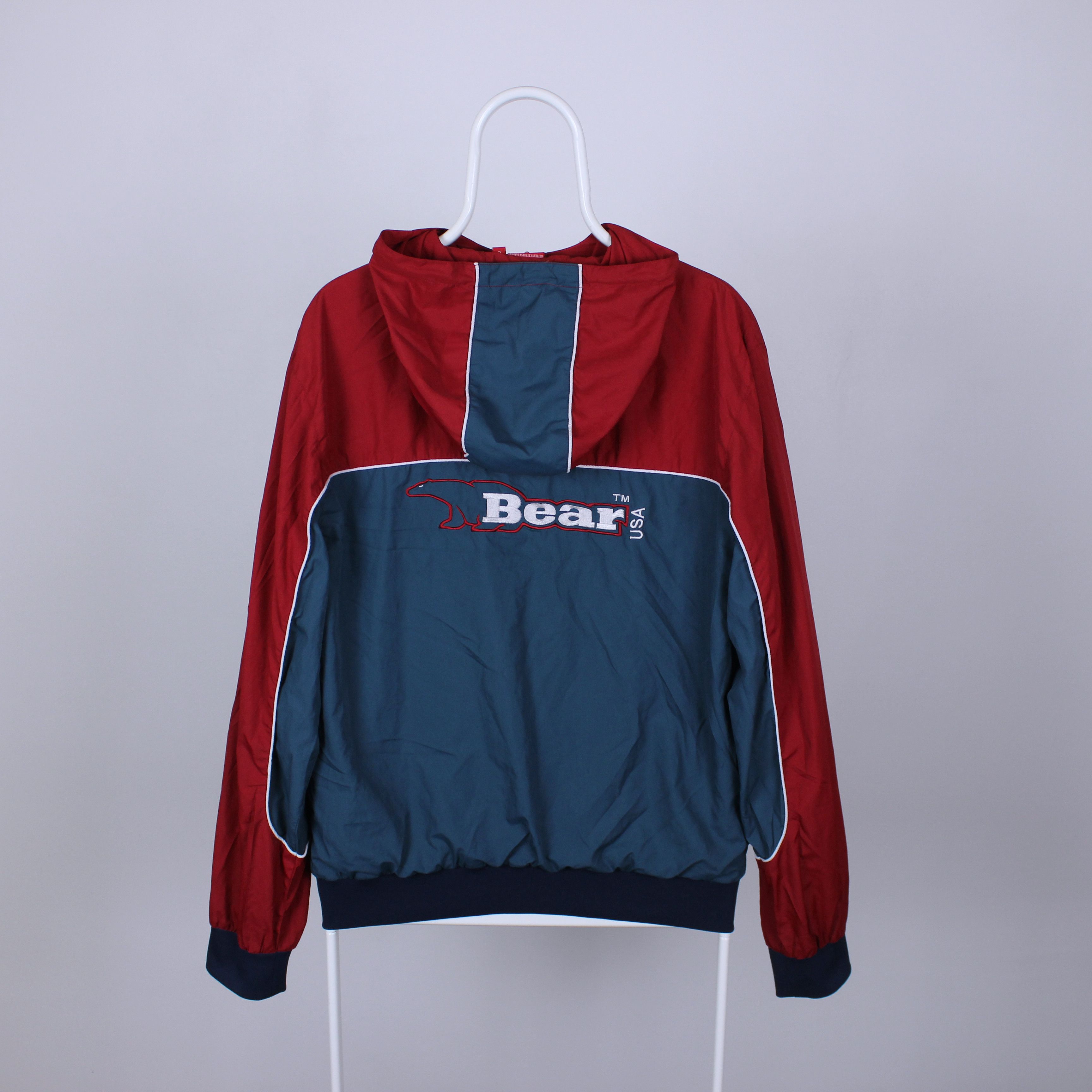 Vintage Bear usa light jacket men big logo red L Size US L / EU 52-54 / 3 - 2 Thumbnail
