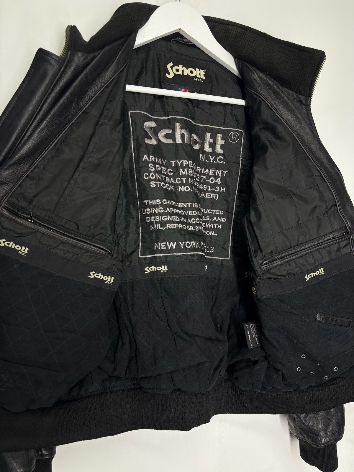 Schott Schott USA Army Type Garment Aviator Leather Jacket Size US S / EU 44-46 / 1 - 17 Thumbnail
