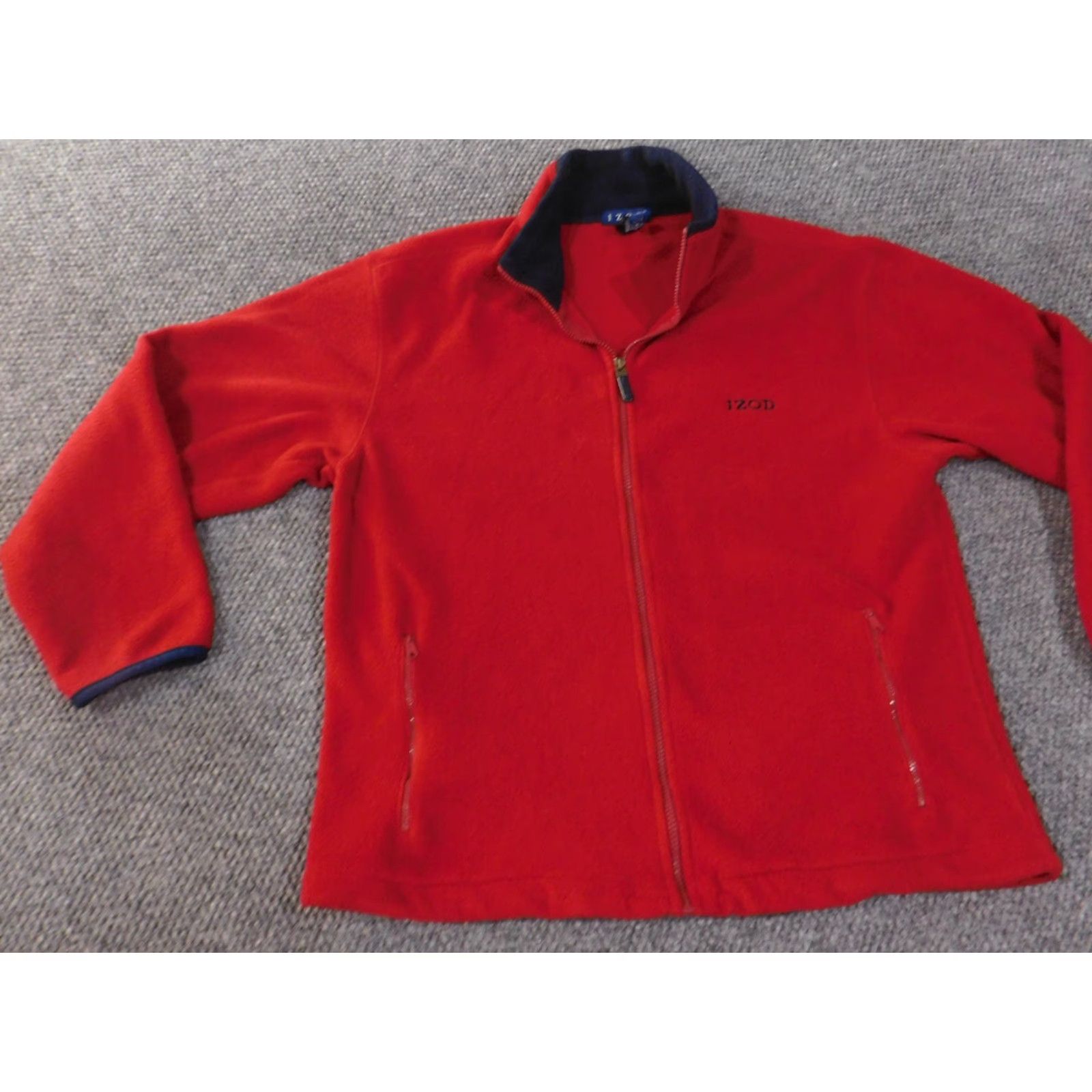 Izod IZOD fleece jacket Mens Red M Polyester Logo Classic Jacket Casual Fall Winter Size US M / EU 48-50 / 2 - 3 Thumbnail