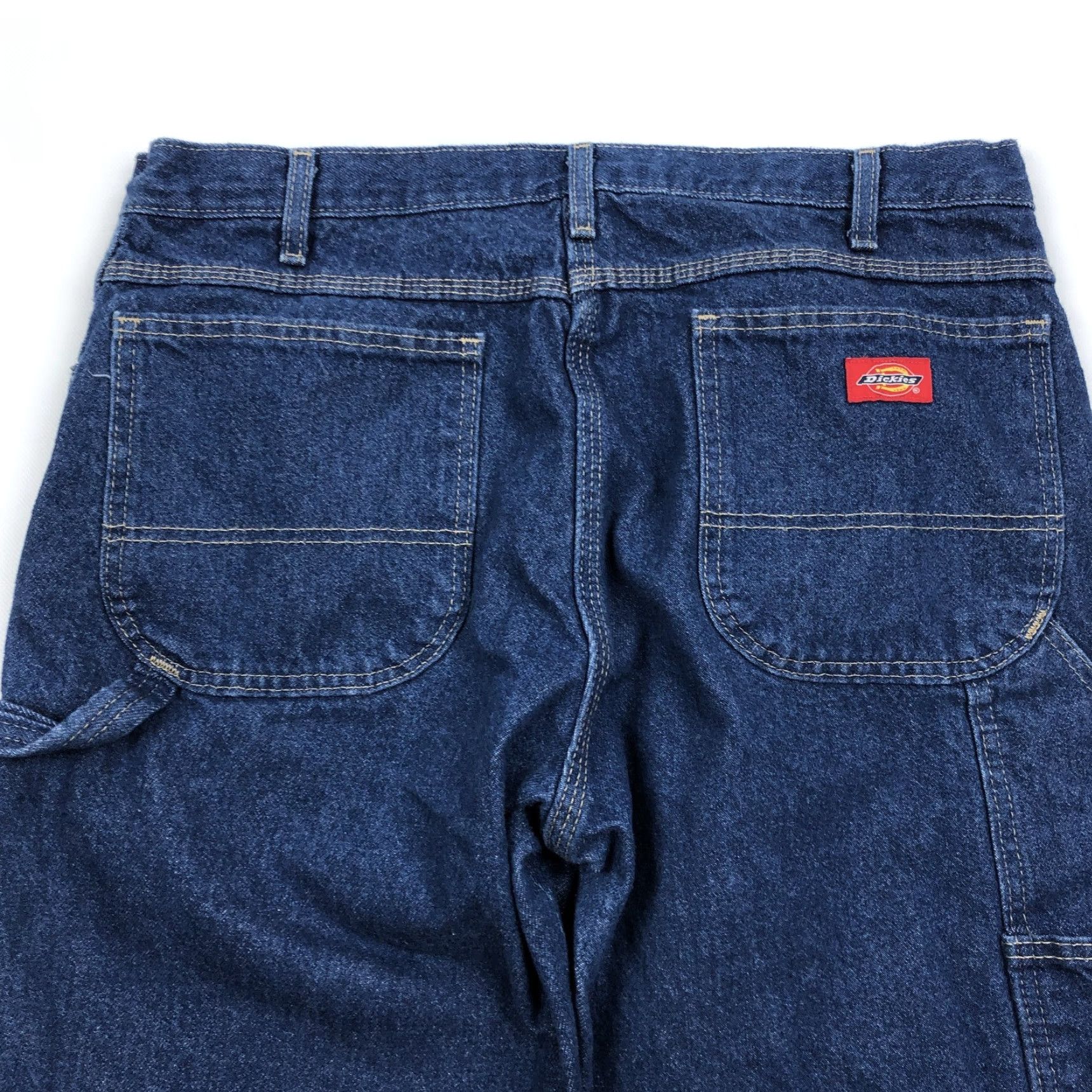 Dickies Dickies Carpenter Jeans Relaxed Fit Dark Wash Denim Workwear 36x30 Blue Mens Jeans 36 Regular Size US 36 / EU 52 - 4 Thumbnail