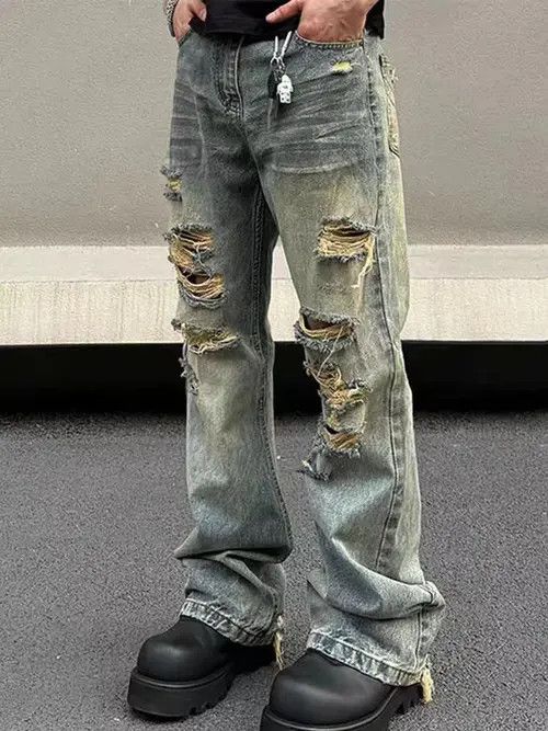 VIBE Distressed Blue Denim Jeans Size US 30 / EU 46 - 6 Thumbnail