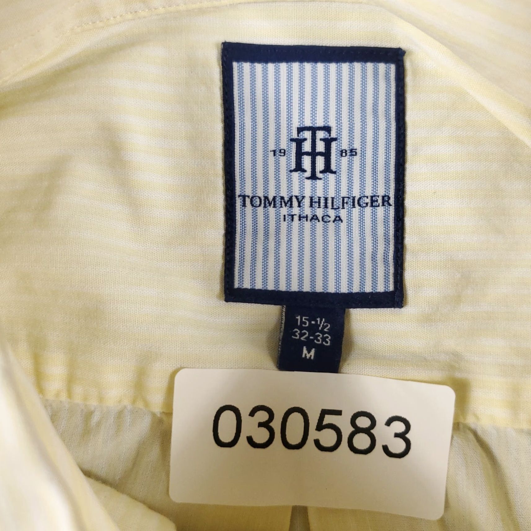Tommy Hilfiger Tommy Hilfiger Shirt Mens Medium Yellow Striped Button-Up Long Sleeve Casual Modern Preppy Mens Size US M / EU 48-50 / 2 - 6 Thumbnail